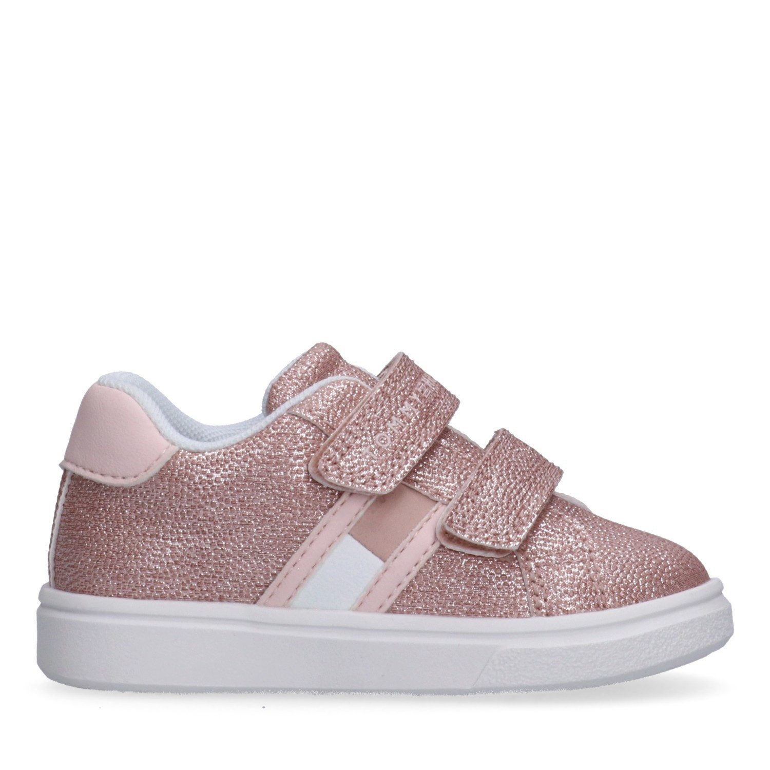 Tommy Hilfiger Sneaker Schlupfschuh Klettschuh, Mädchenschuh mit allover Glitzer – Bild 3 von 5