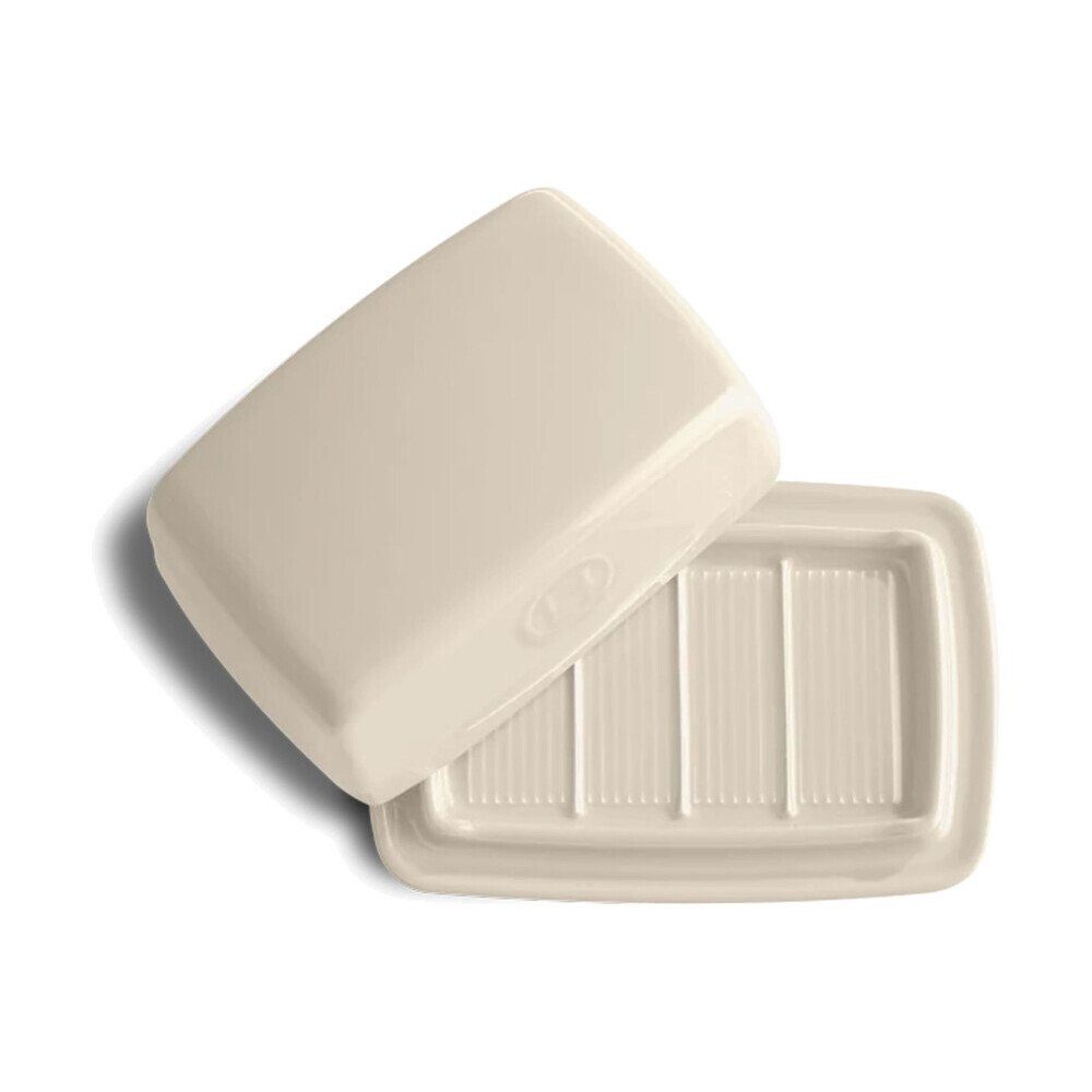Emile Henry Butterdose Butterdose Argile 2-tlg., HR-Keramik®, Wasserflasche, 1,25 l, Borosilikatglas, grün