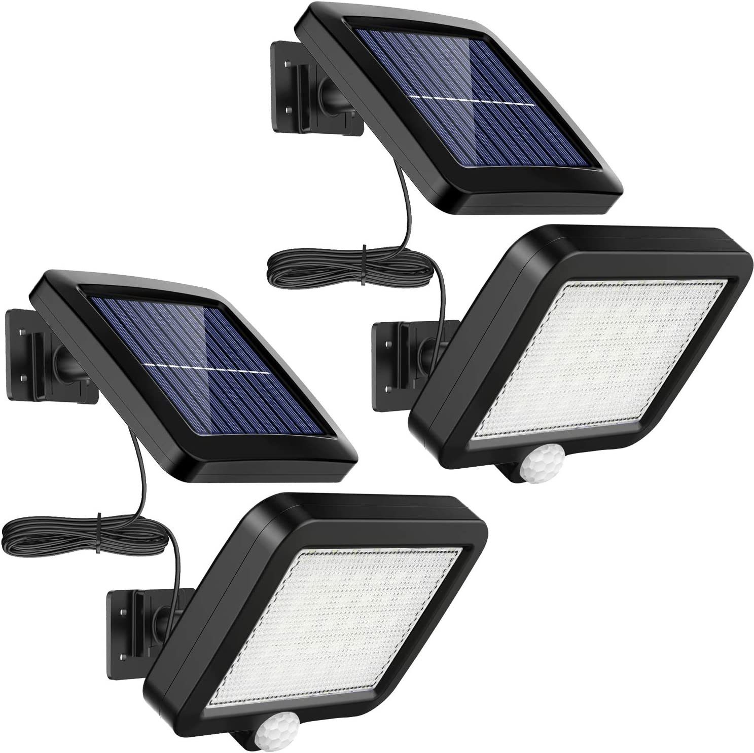 Mmgoqqt Gartenstrahler Solarlampen,2 Stück LED Solar Bewegungsmelder Aussen  Solarleuchten
