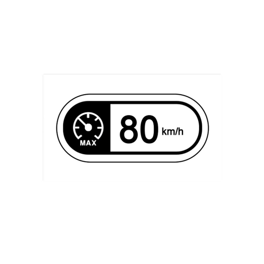 Reflektor-Aufkleber Autoscheibenaufkleber, Geschwindigkeit 80 km UA, (1tlg), Autoscheibenaufkleber, Geschwindigkeit 80 km UA