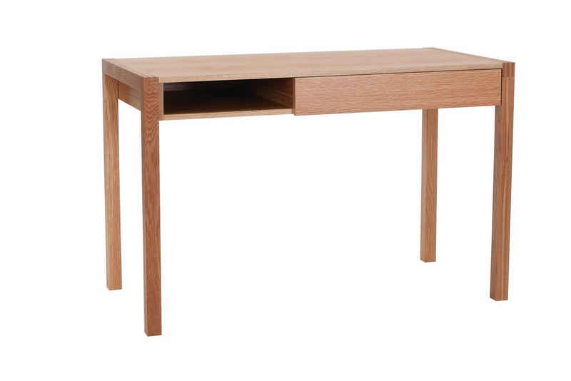 Woodman Schreibtisch »New«, mit offenem Regal und Schublade, Holzfurnier aus Eiche