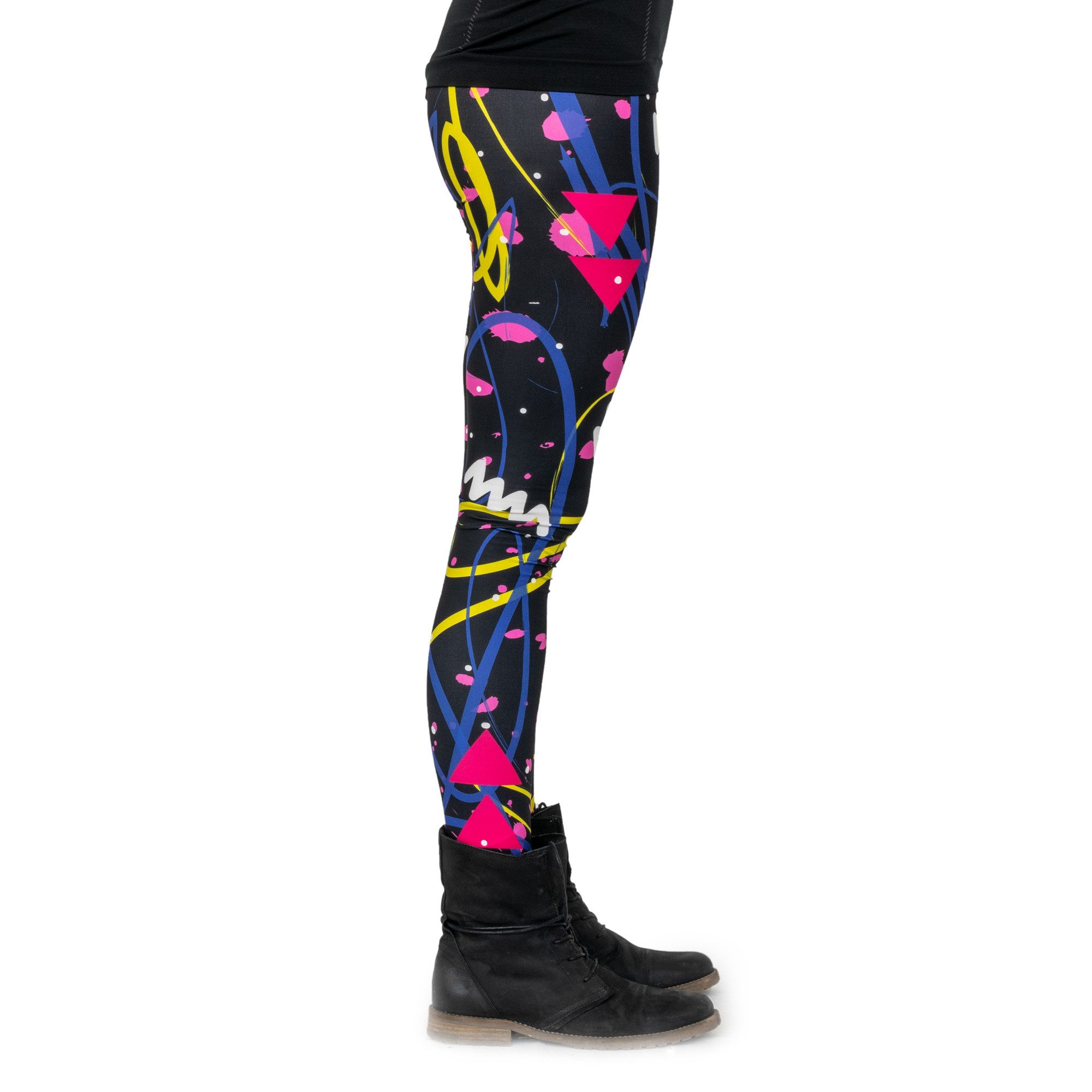 cosey Leggings Neon Line Leggings, 2 Größen (XS–S & M–L) (38/M bis 40/L) Pop Scribble