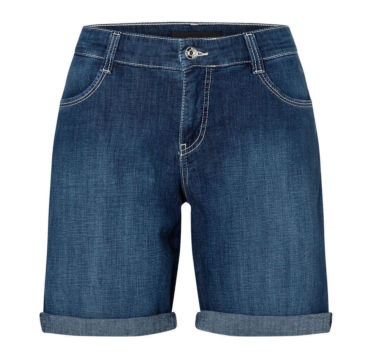 MAC Stretch-Jeans MAC SHORTY dark blue basic used 2387-90-0344 D842 - ULTRALIGHT DENIM