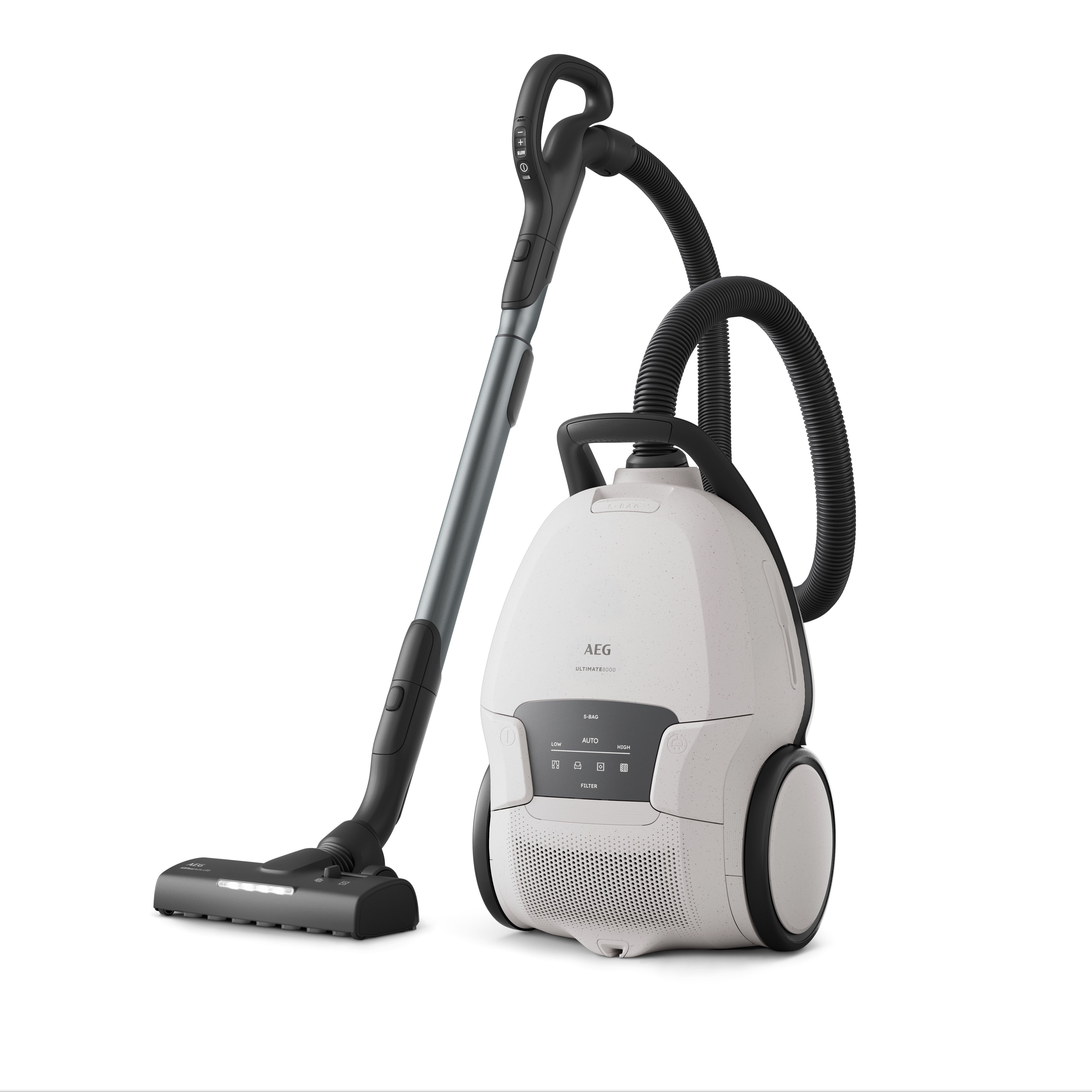 AEG Пылесосы ULTIMATE 8000 STAUBSAUGER (AB81U1SW), 650 W, mit Beutel, Starke Saugkraft, Automodus, inkl. Zusatzdüsen, 48 % Recyclingmaterial