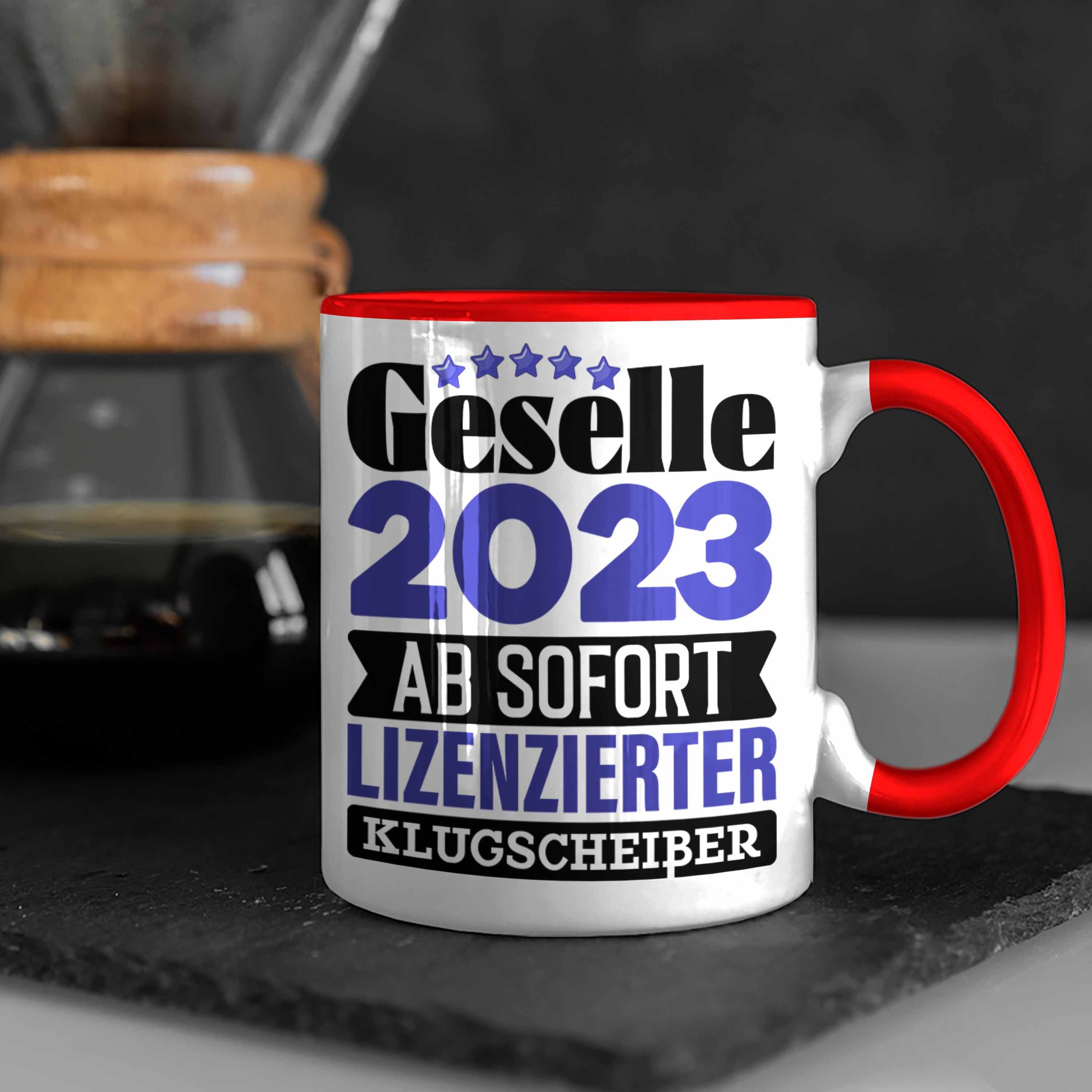 Gesellenprüfung Bestanden Prüfu Geselle Bestandene Geschenk Tasse Rot Tasse Trendation 2023