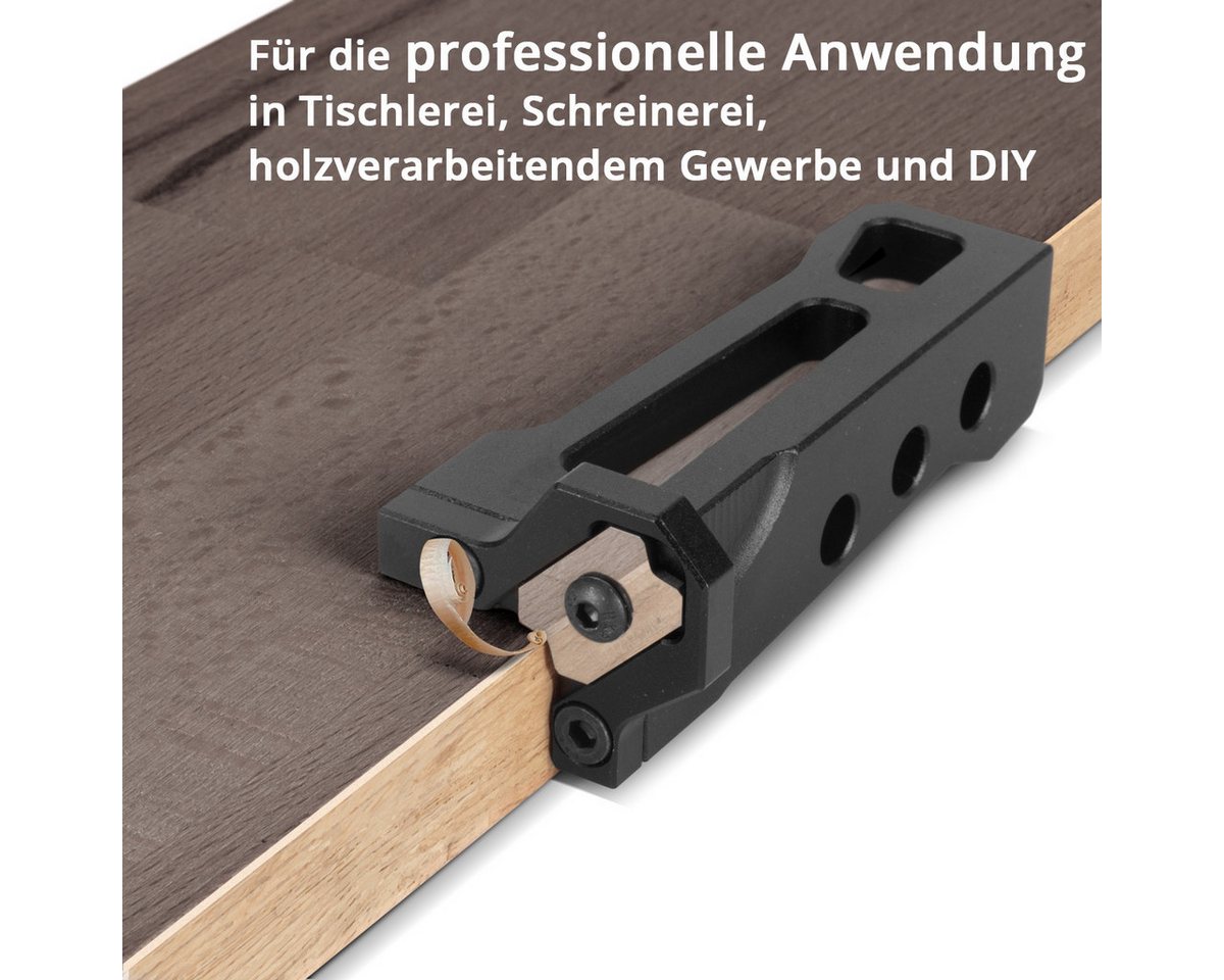 Thumbnail - STAHLWERK Kantenhobel Eckhobel aus Aluminium Kantenhobel, Fasenhobel, Set, 2-tlg., Set, schnellen Wechsel der Hobelmesse...