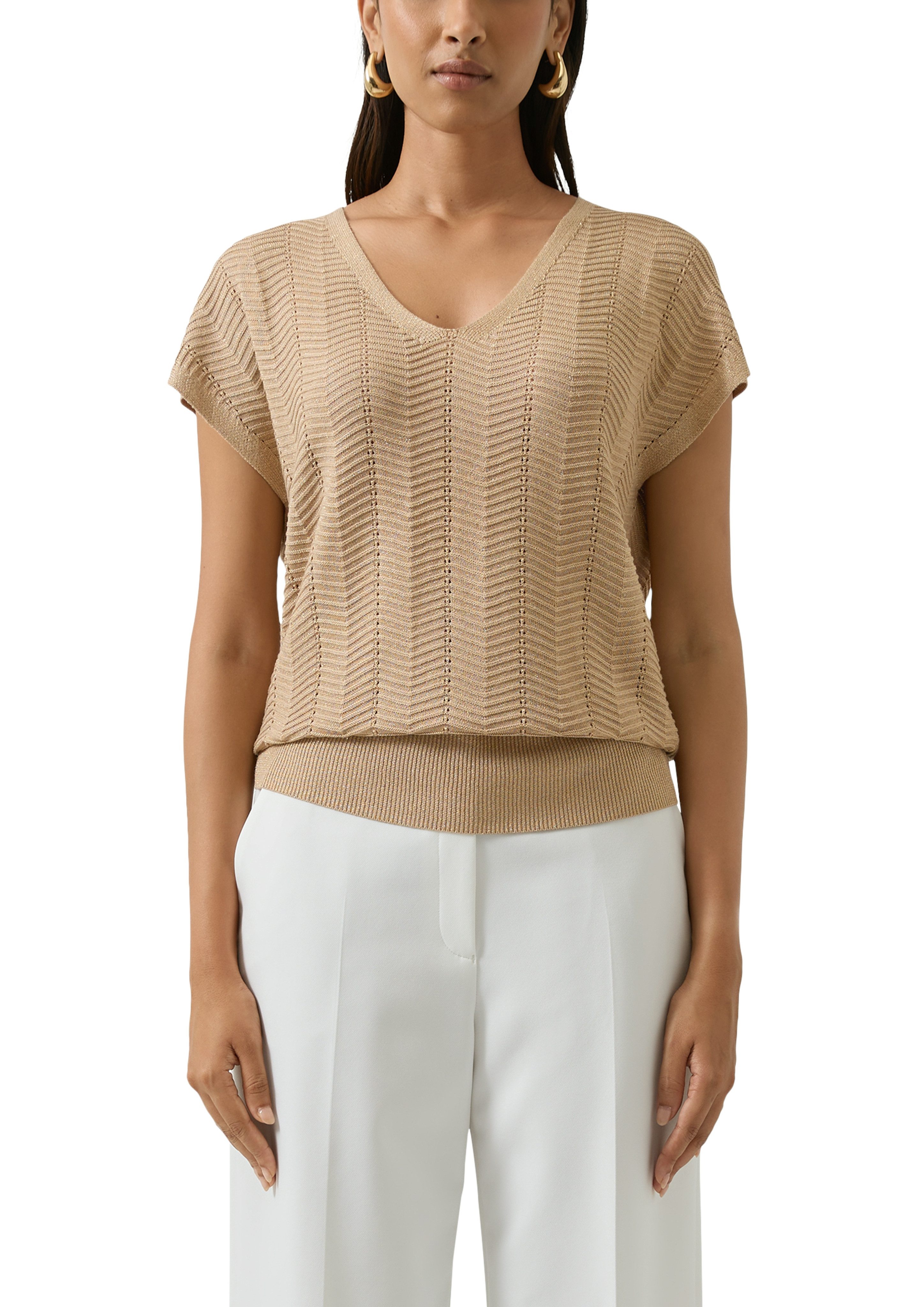 s.Oliver BLACK LABEL Strickpullover mit Struktur Muster