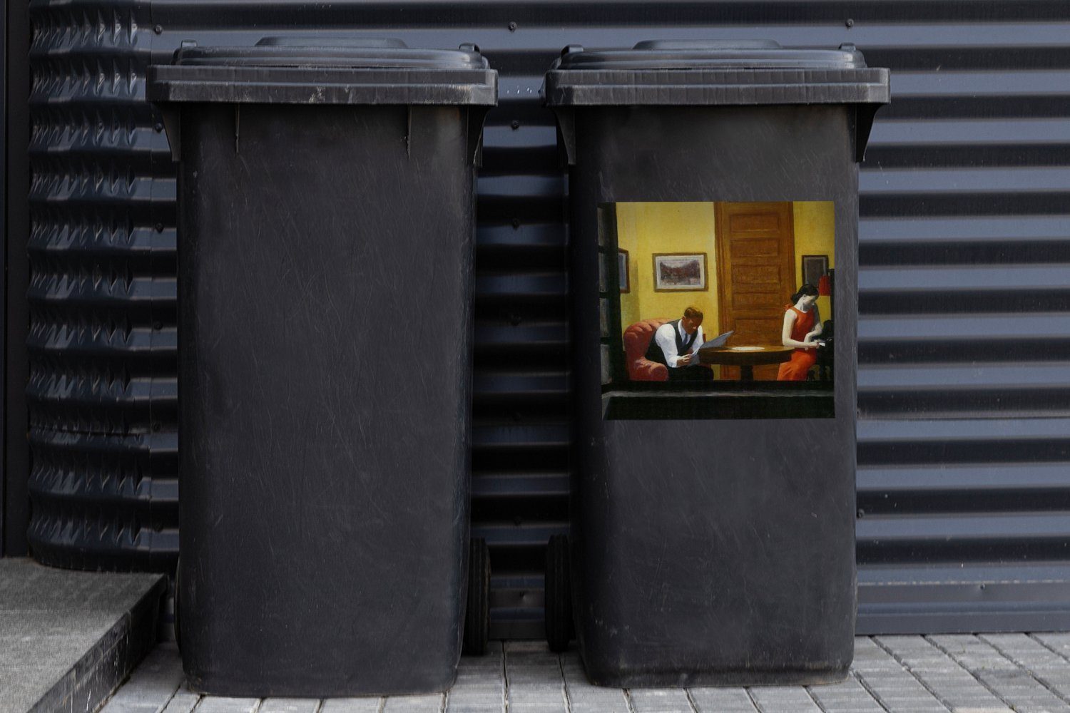 MuchoWow Wandsticker Zimmer in New (1 Mülltonne, Abfalbehälter Sticker, York - Container, Mülleimer-aufkleber, Edward St), Hopper