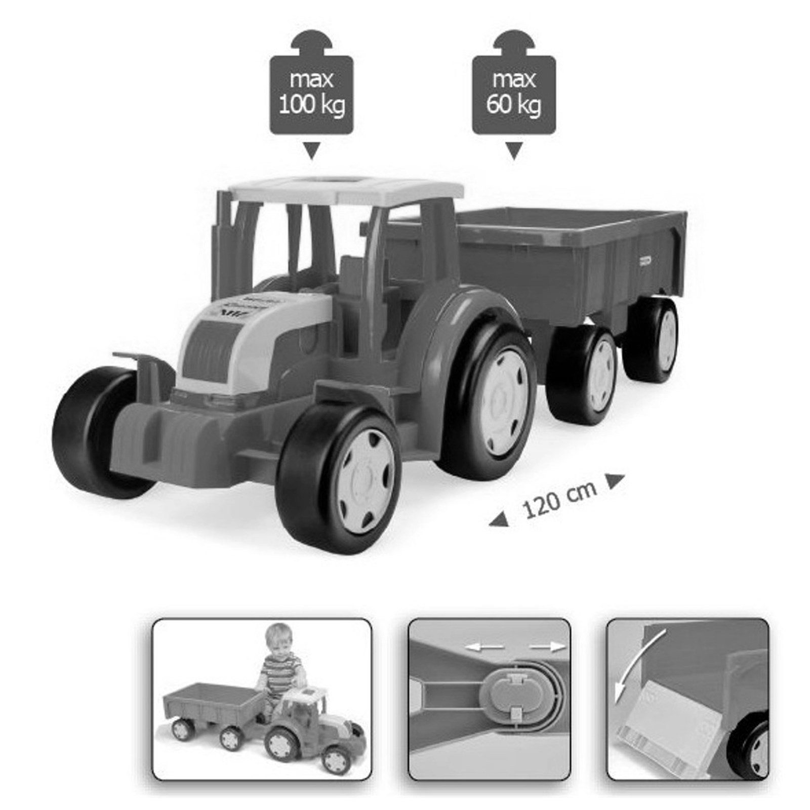 Wader Wozniak Spielzeug-Traktor Gigant Traktor mit großer Frontschaufel und günstig online kaufen