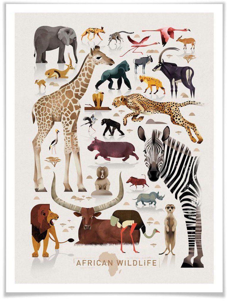 Wall-Art Poster Africa, Afrika (1 St), Poster, Wandbild, Bild, Wandposter | Poster