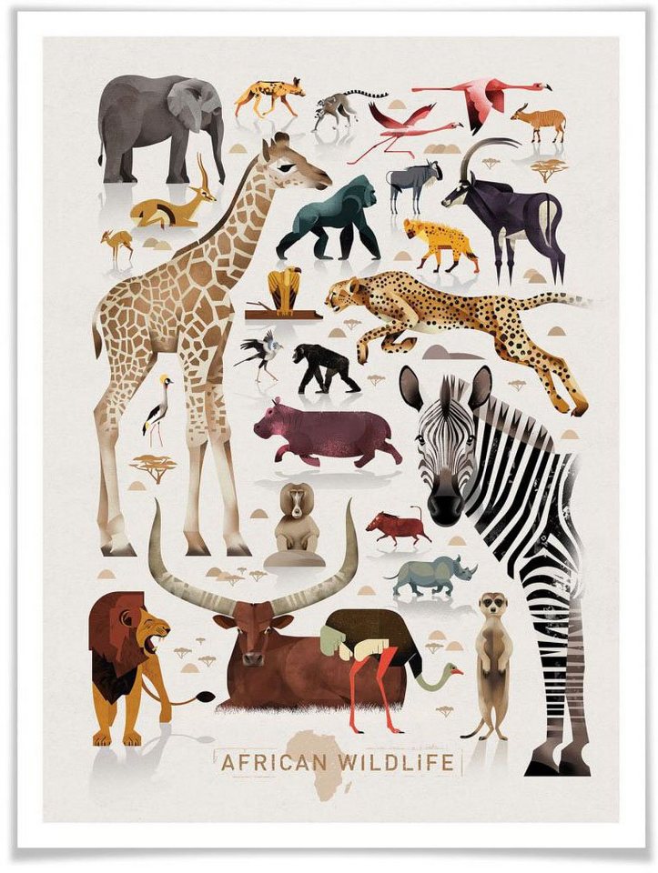 Wall-Art Poster Africa, Afrika (1 St), Poster, Wandbild, Bild, Wandposter