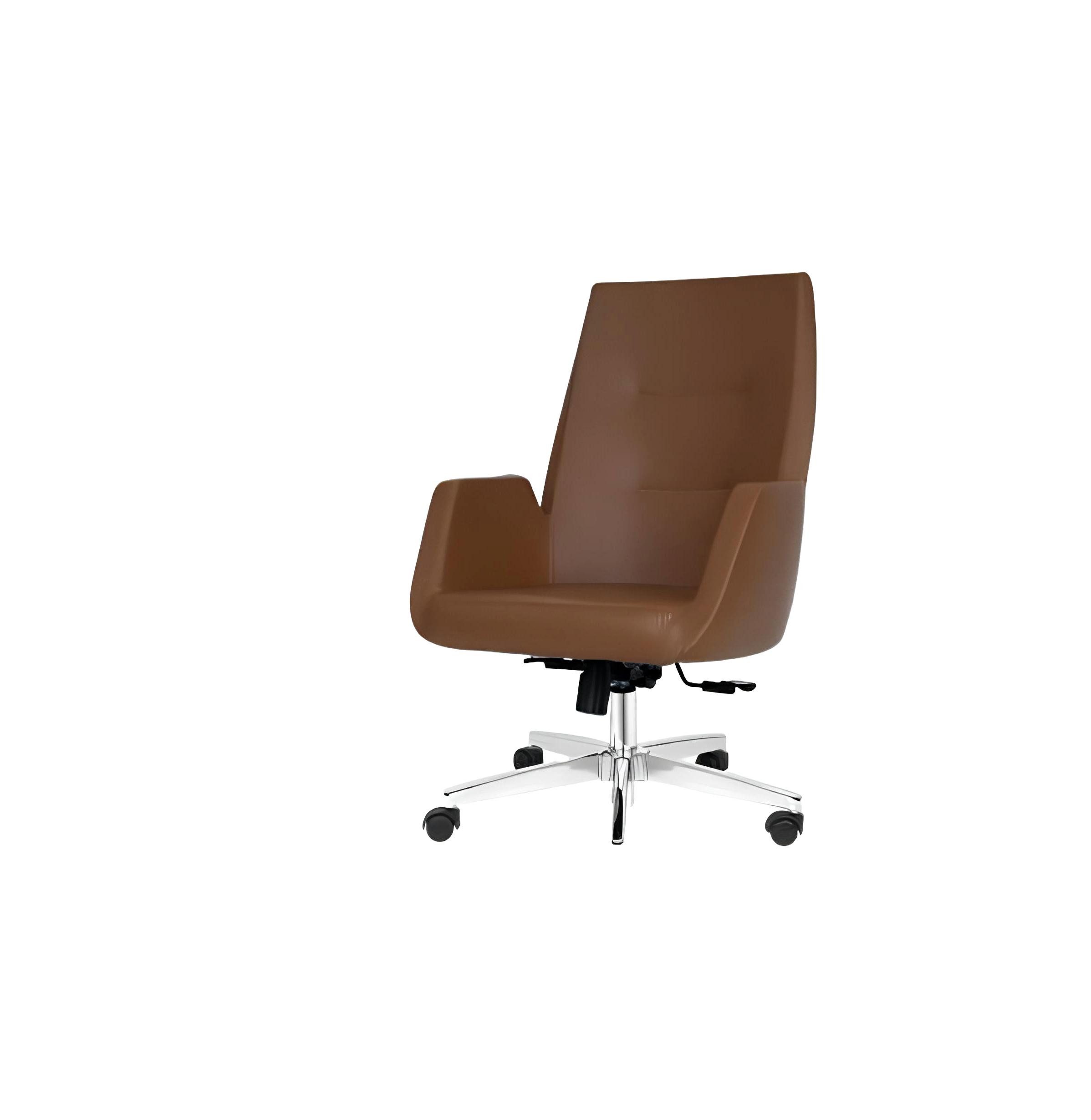 Xlmoebel Gaming-Stuhl Brauner Kunstleder Drehstuhl mit ergonomischer Formgebung (1 St), Hergestellt in Europa