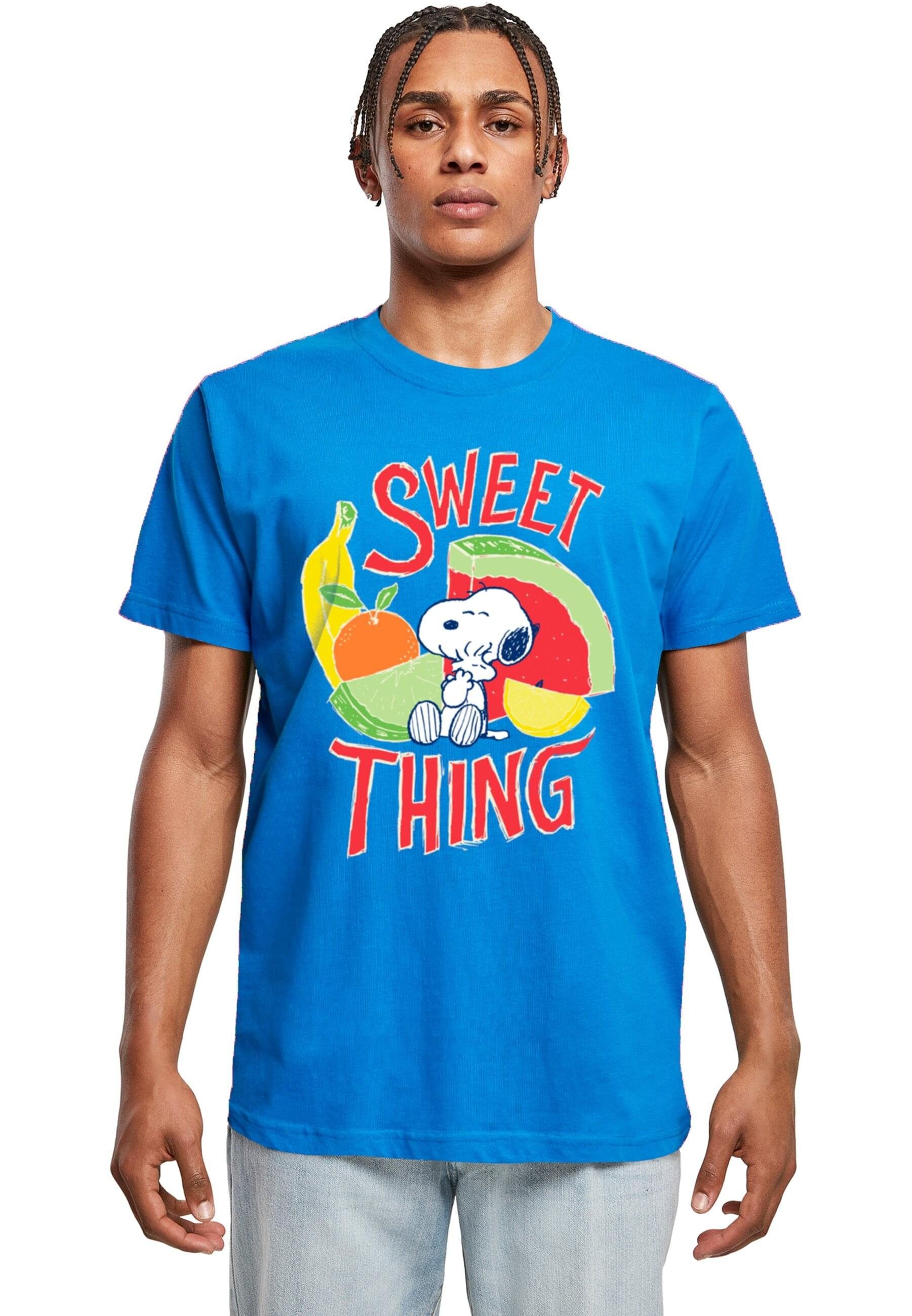 Round T-Shirt (1-tlg) cobaltblue Sweet Neck Merchcode - T-Shirt Herren thing Peanuts