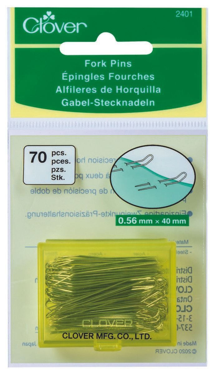 Clover Stecknadeln Gabel-Stecknadeln 0,56 x 40 mm, Inhalt 70 Stück