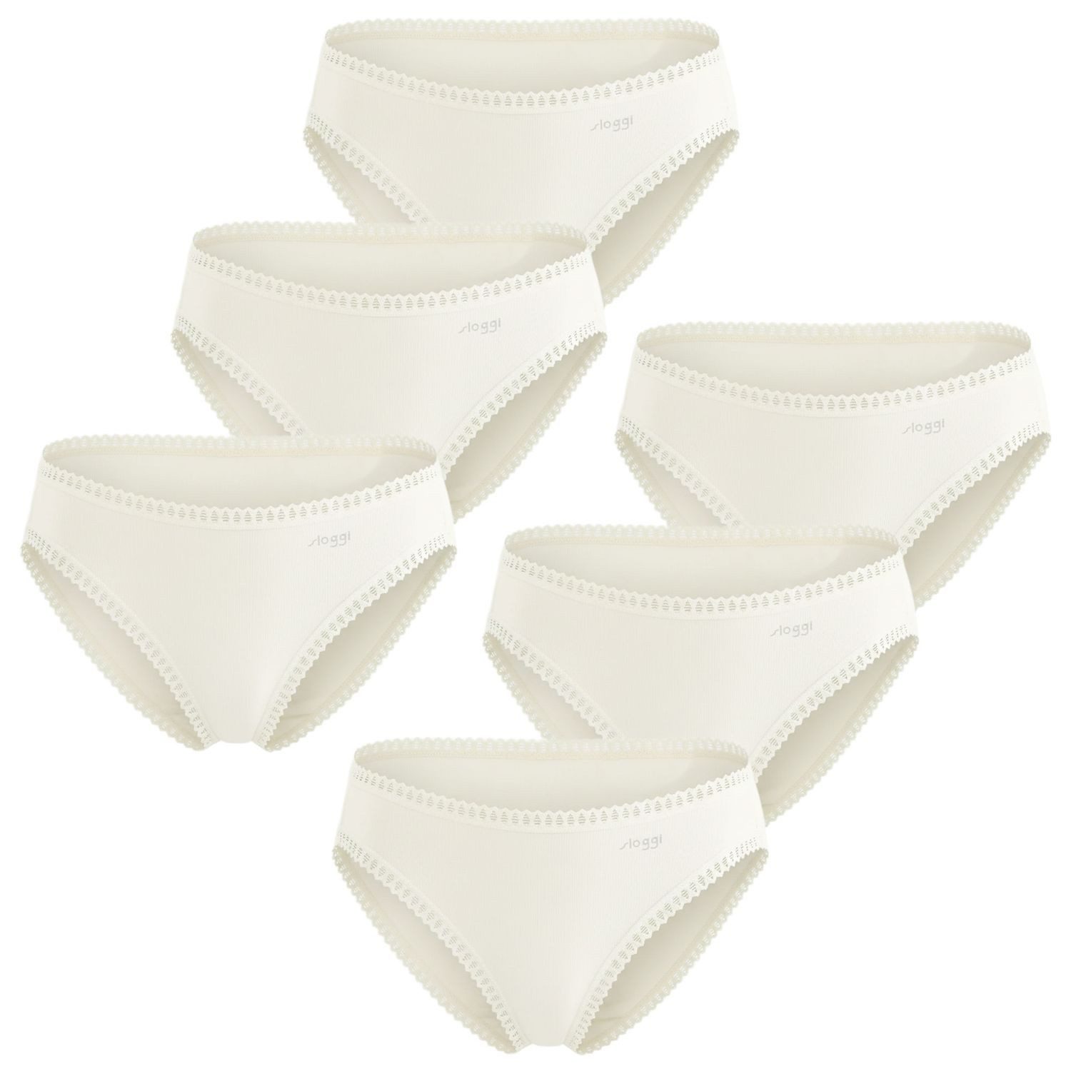 6 x weiß