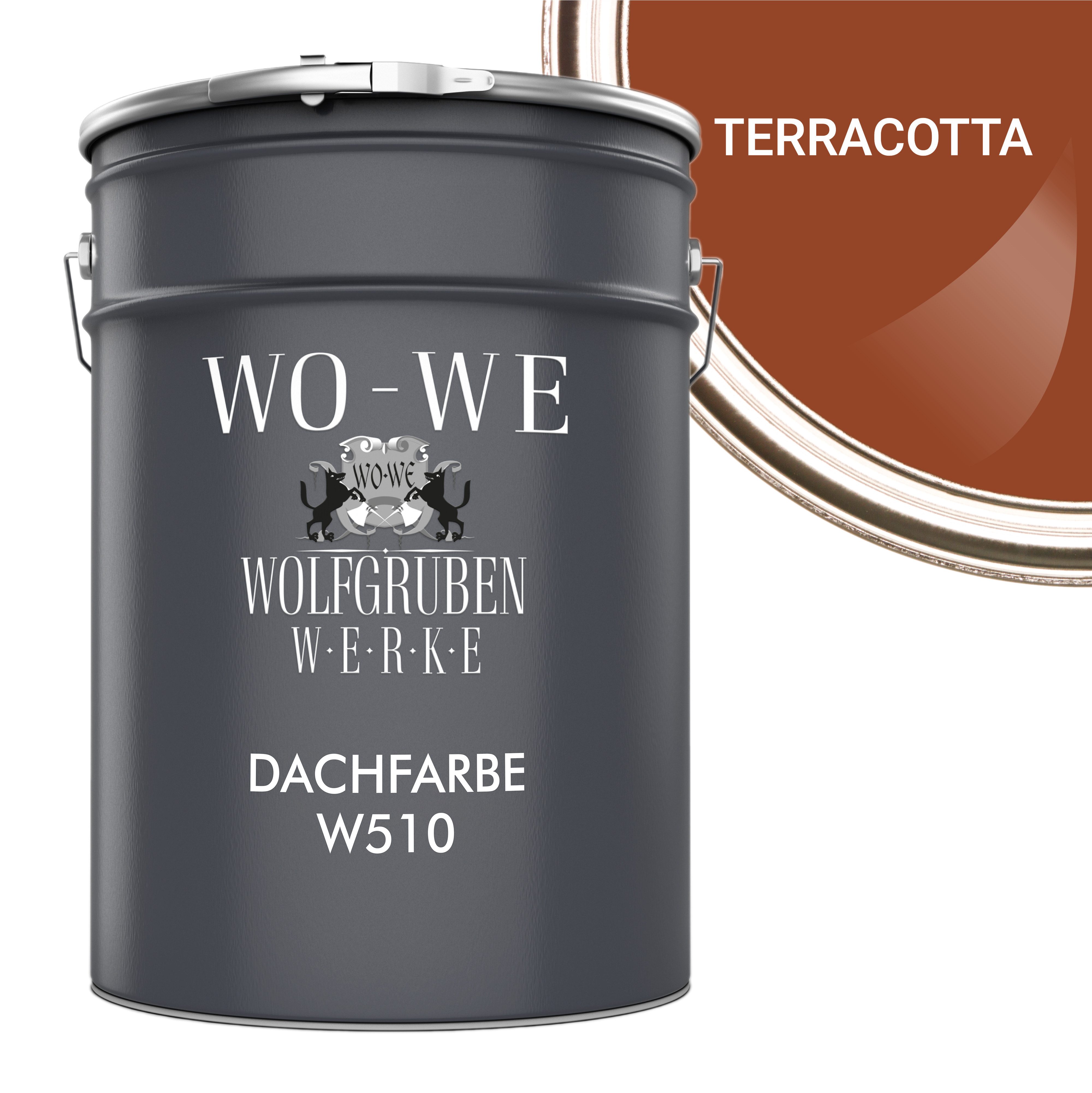 WO-WE Dachfarbe Dachfarbe Sockelfarbe Dachbeschichtung W510, 0.75-20L, Seidenglänzend