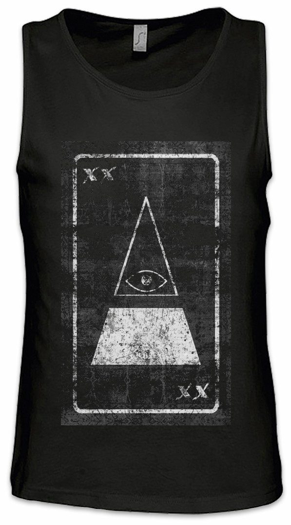 Tanktop Tarot The Eye of Illuminati Ärmelloses T-Shirt Tarot Karte Karten Card