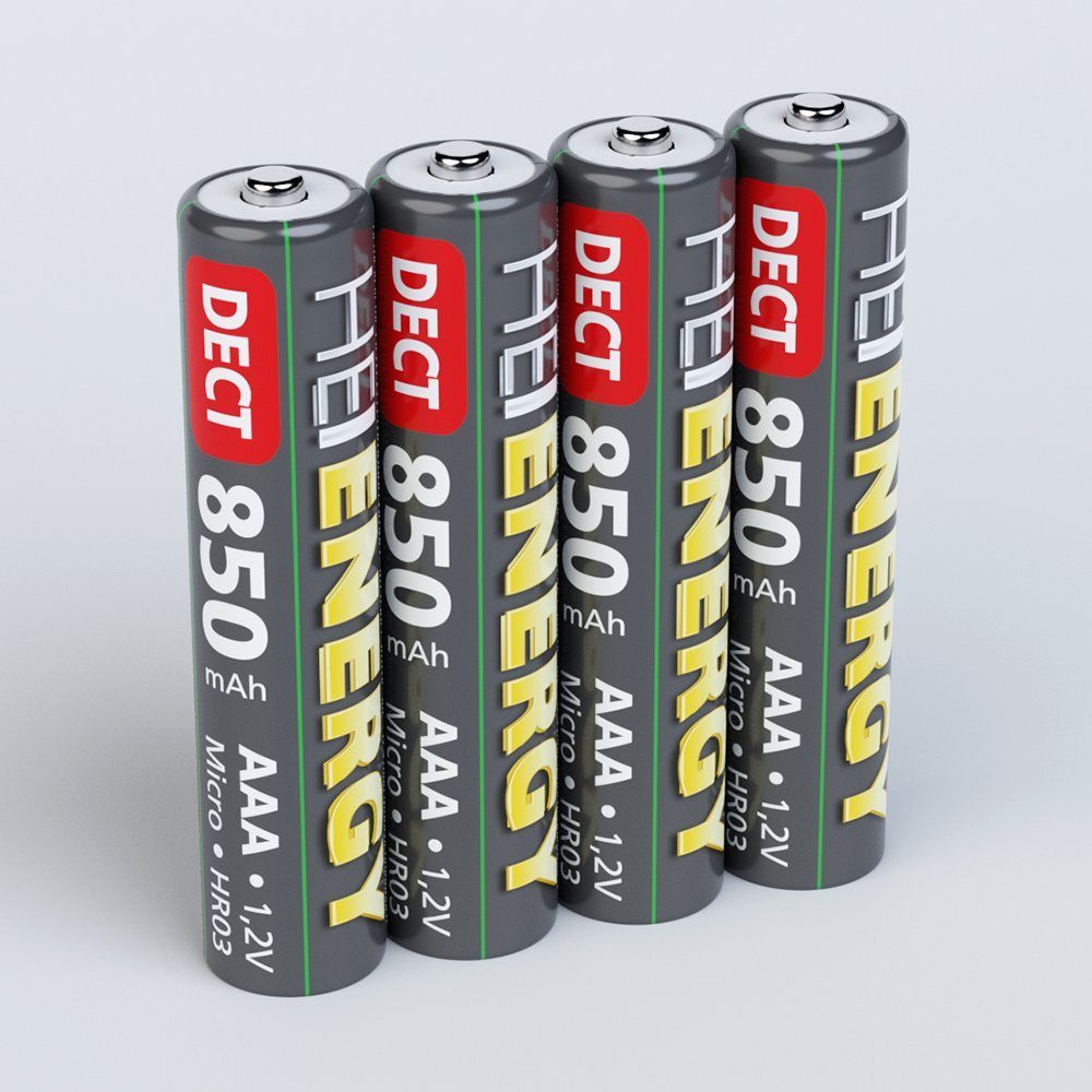HEITECH Promotion GmbH Typ 850 Akku AAA Micro NiMH 1,2V - Akkus Wiederaufladbare Batterien Akku