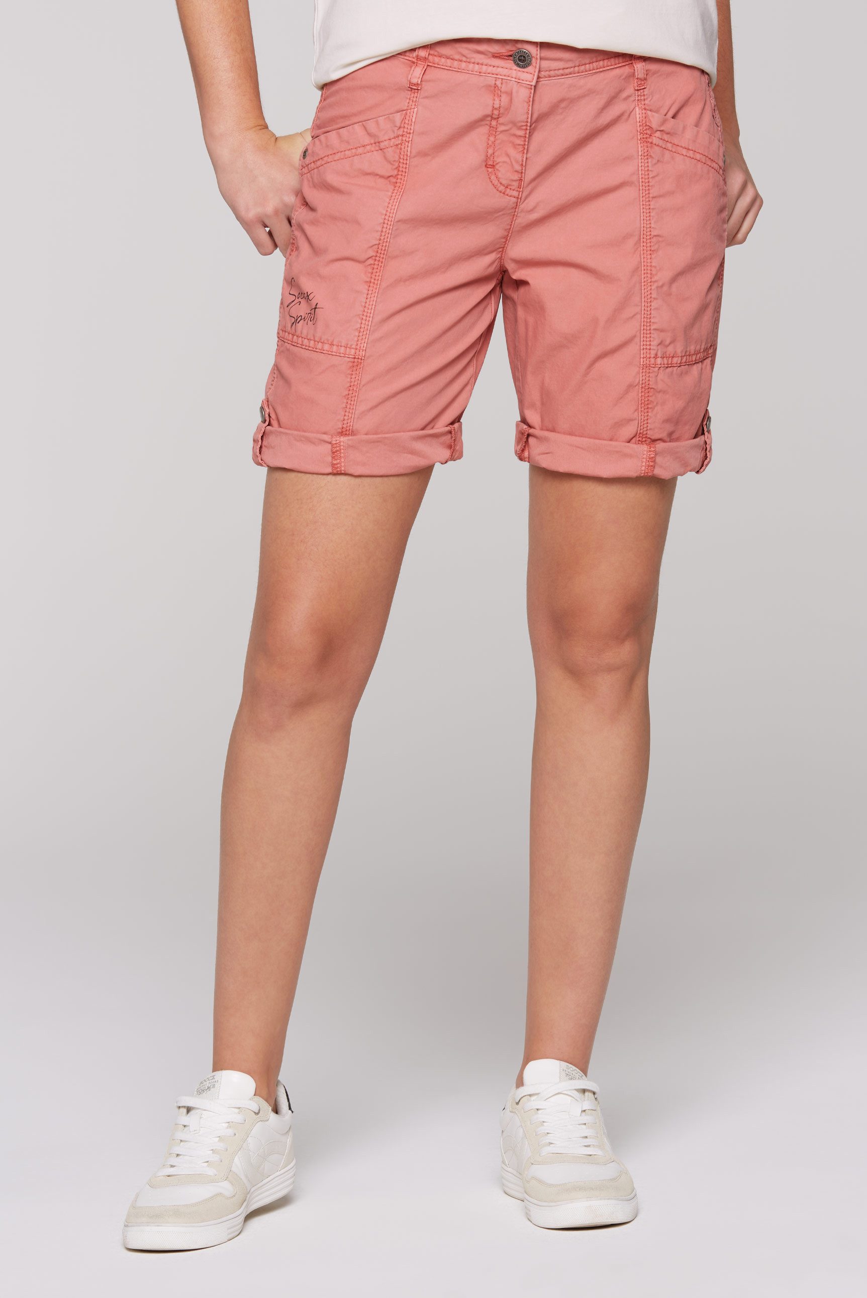 SOCCX Bermudas SOCCX Bermuda mit Turn-Up in Beachy Red (1-tlg) Nicht Vorhan günstig online kaufen