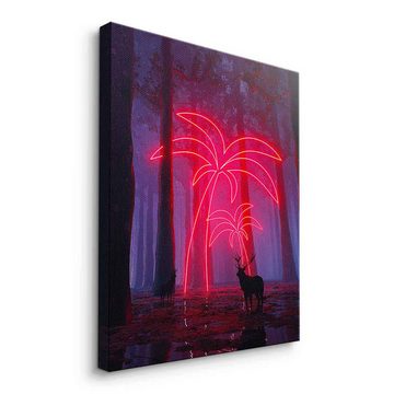DOTCOMCANVAS® Leinwandbild The Neon Trees, Leinwandbild The Neon Trees KI AI generiert digitale Kunst Wandbild
