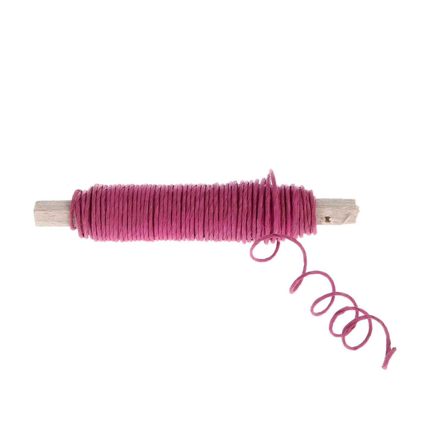 Deko AS Kordel Papierkordel mit Draht - pink - 2mm - ca.15m - 4020SB 03