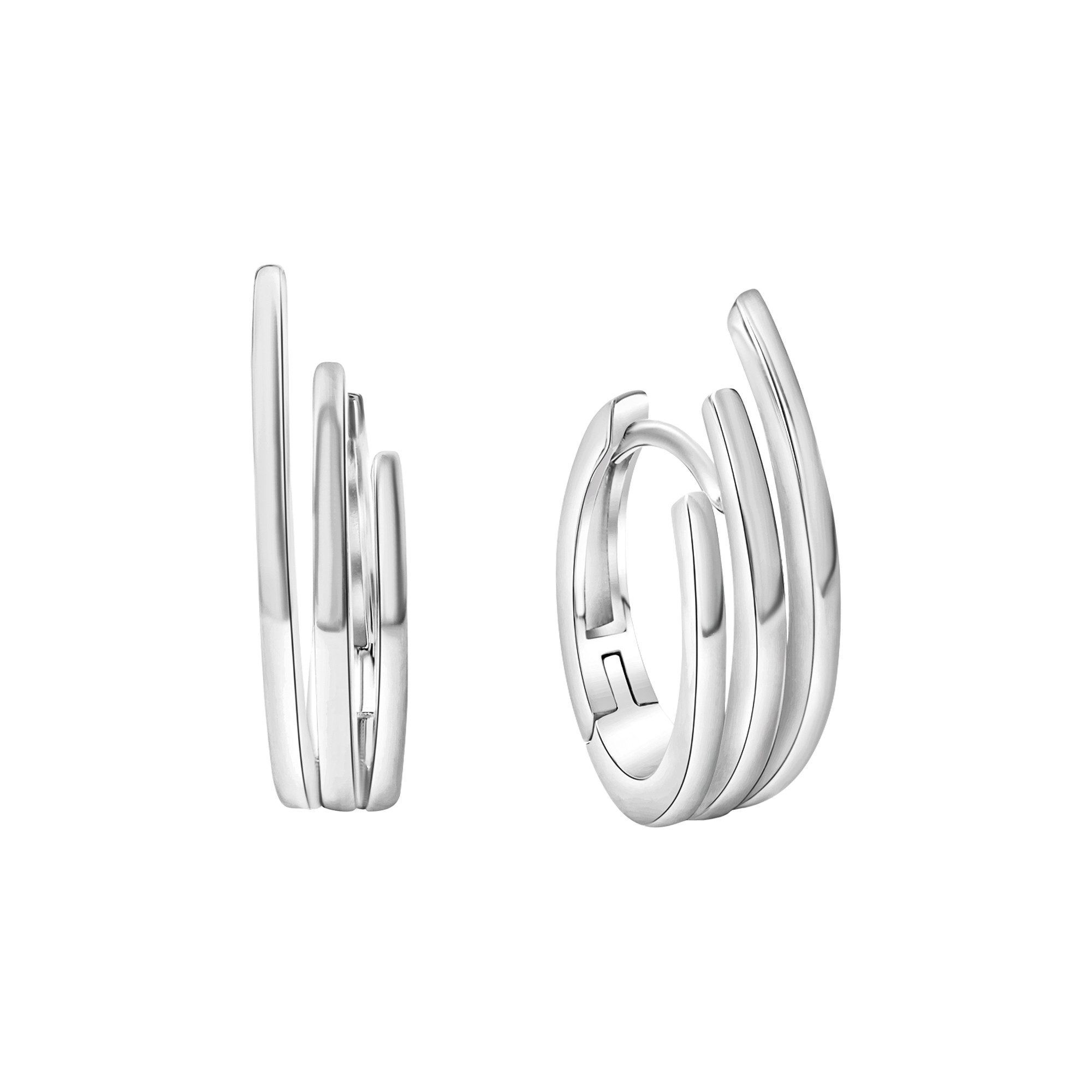 CELESTA Paar Creolen 925/- Sterling Silber rhodiniert