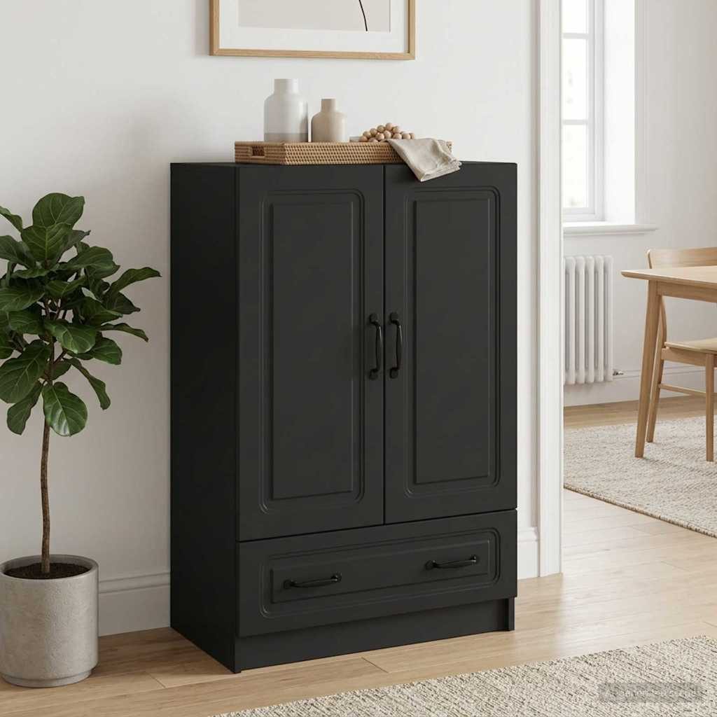 vidaXL Sideboard Sideboard Schwarz 66 x 34,5 x 92 cm Holzwerkstoff (1 St)