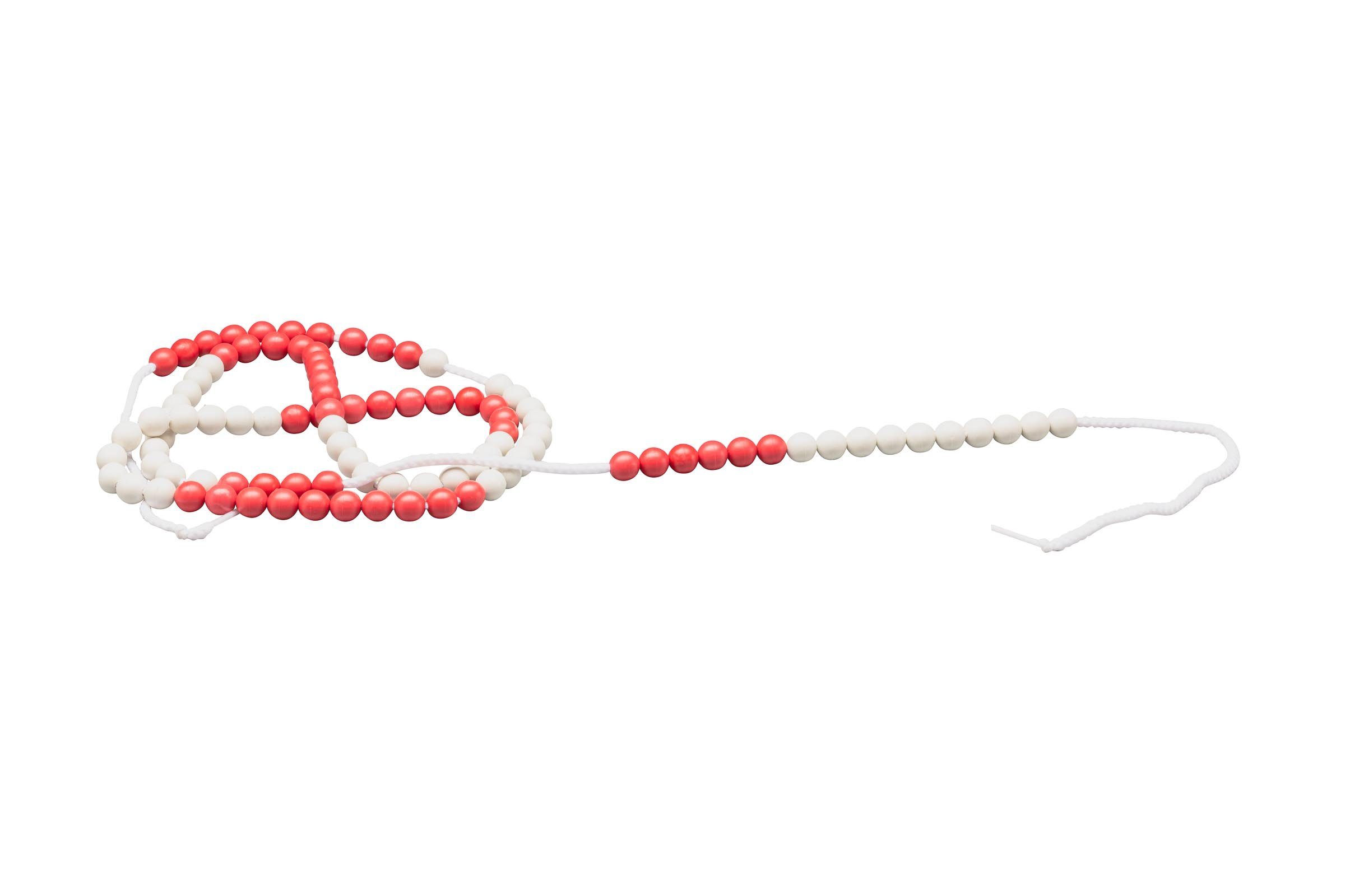 Wissner® aktiv lernen Lernspielzeug Rechenkette (Rot/Weiß) 100er Zahlenraum,  Zählkette Mathe lernen, RE-Plastic®