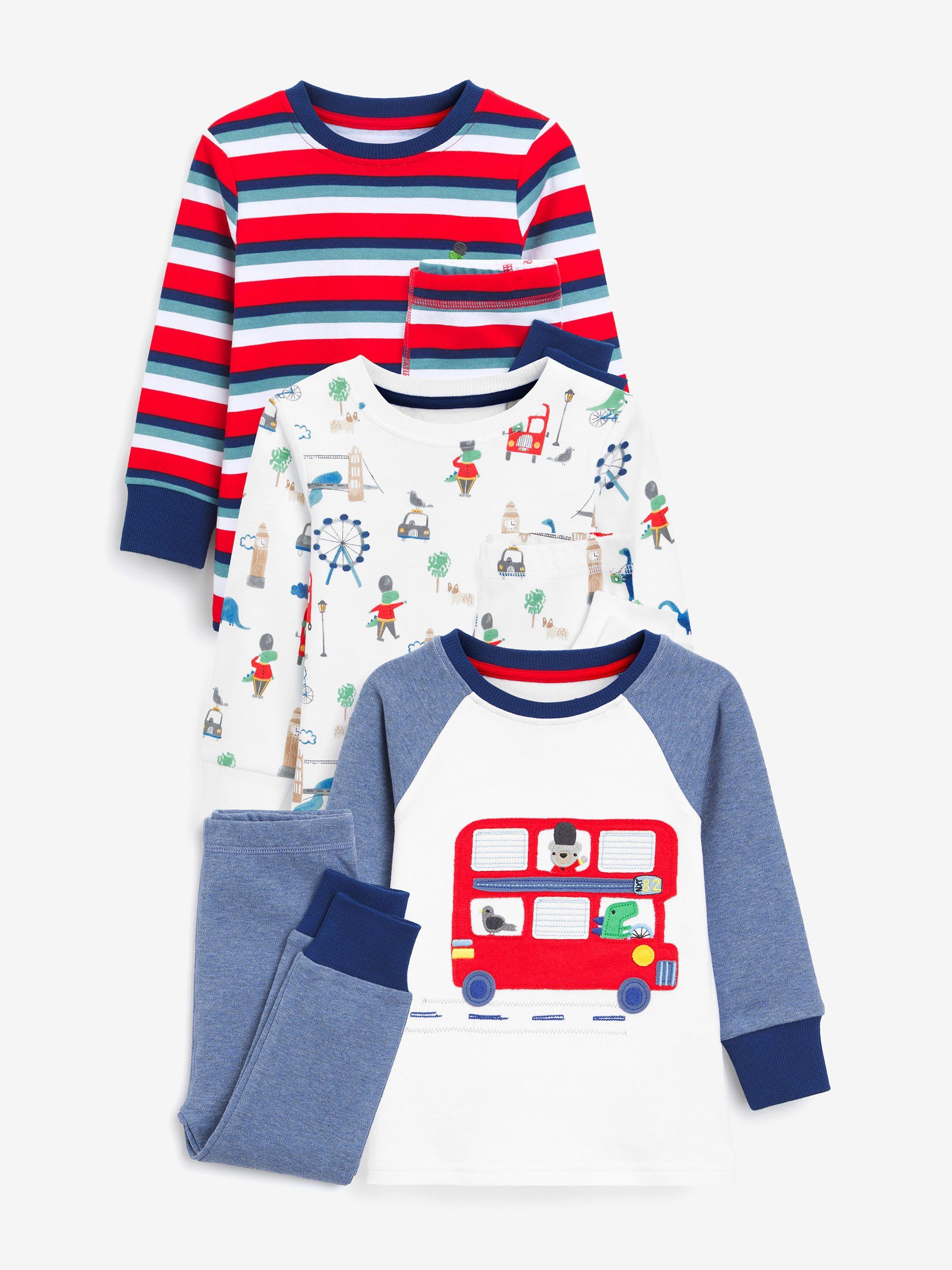 Next Pyjama Kuschelige Pyjamas im 3er-Pack (6 tlg)