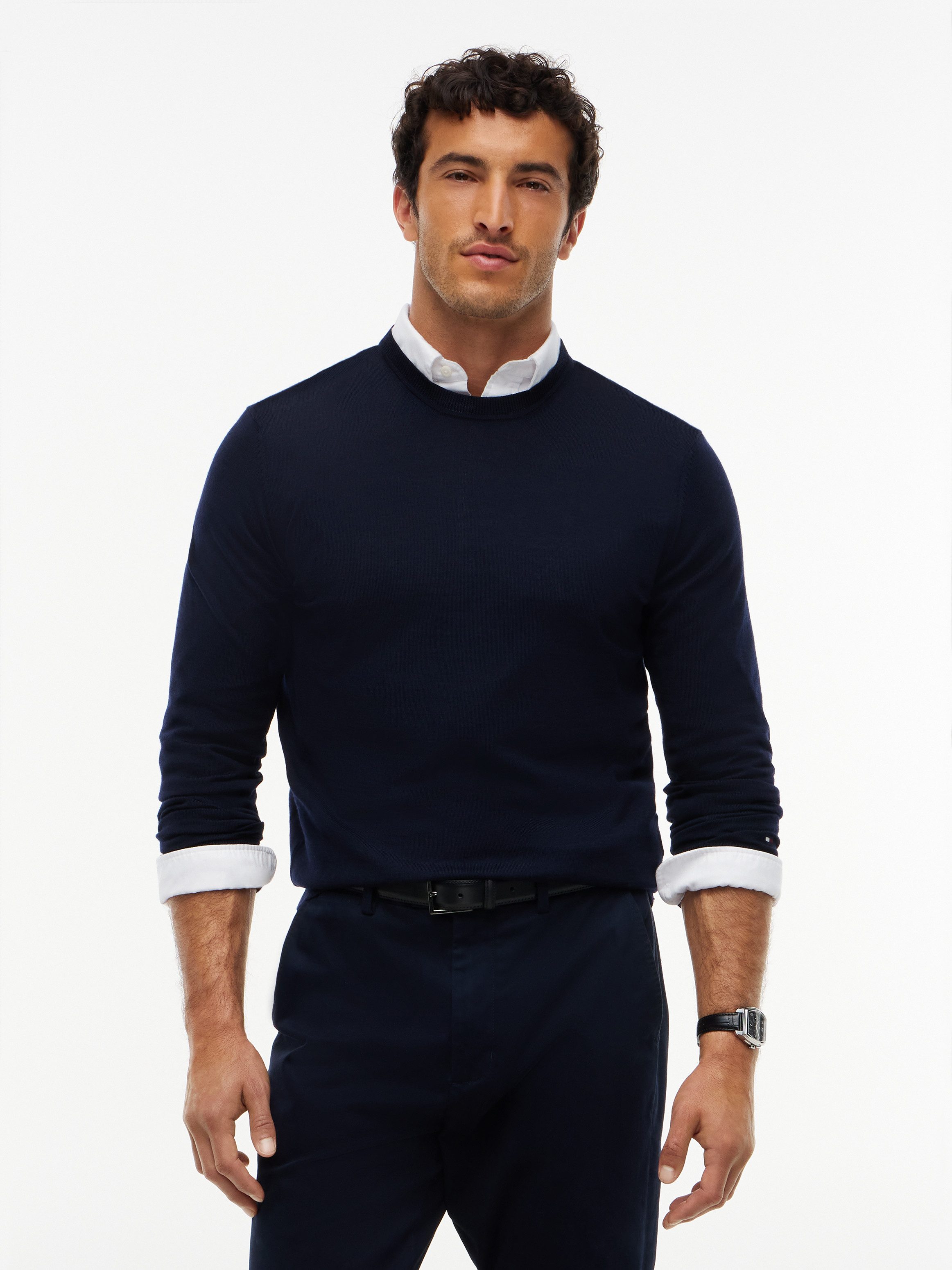 Tommy Hilfiger Wollpullover NY MERINO CREWNECK SWEATER