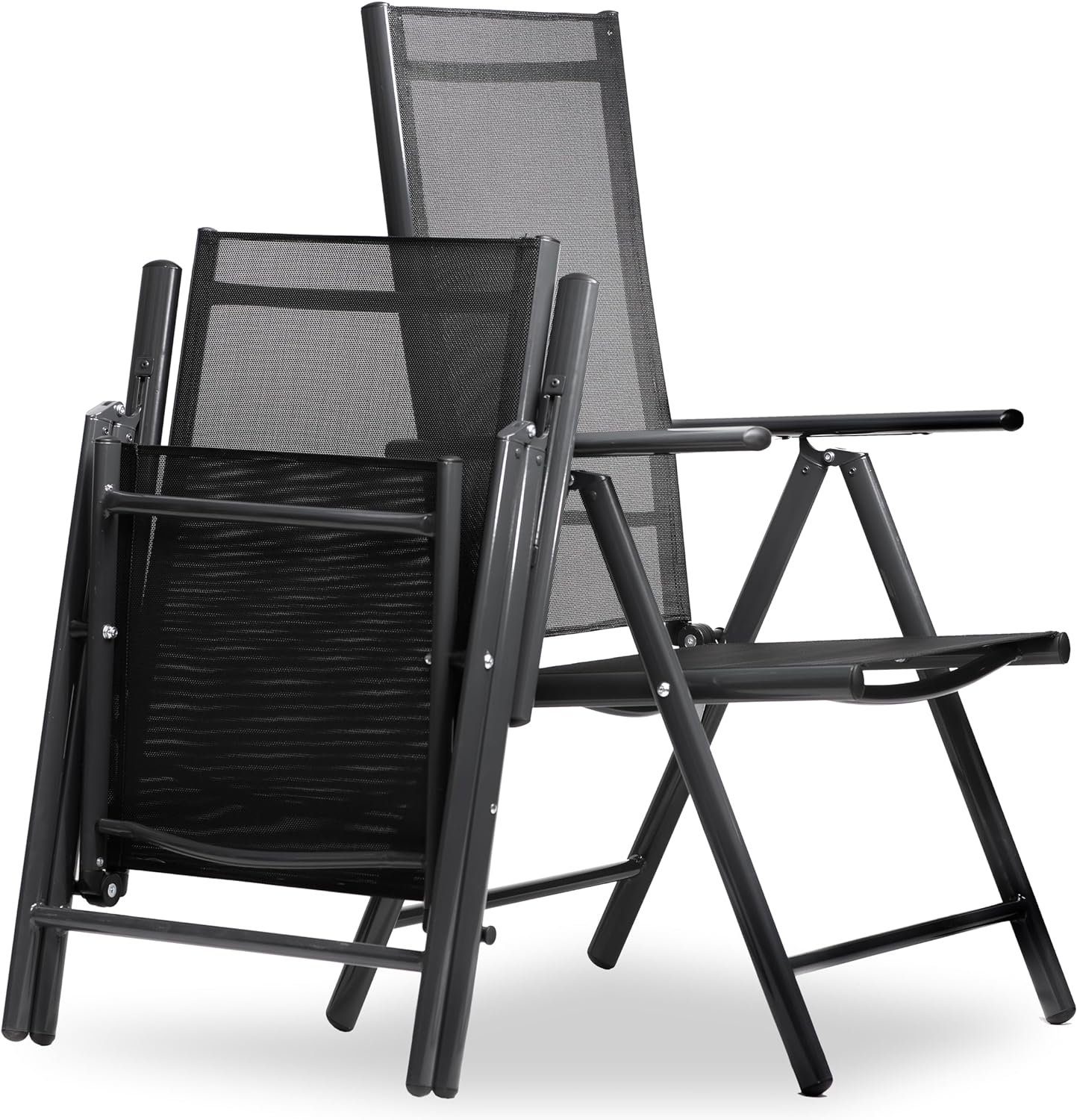 sunnypillow Gartenstuhl Klappsessel klappbar 8-Fach verstellbare Rückenlehn günstig online kaufen