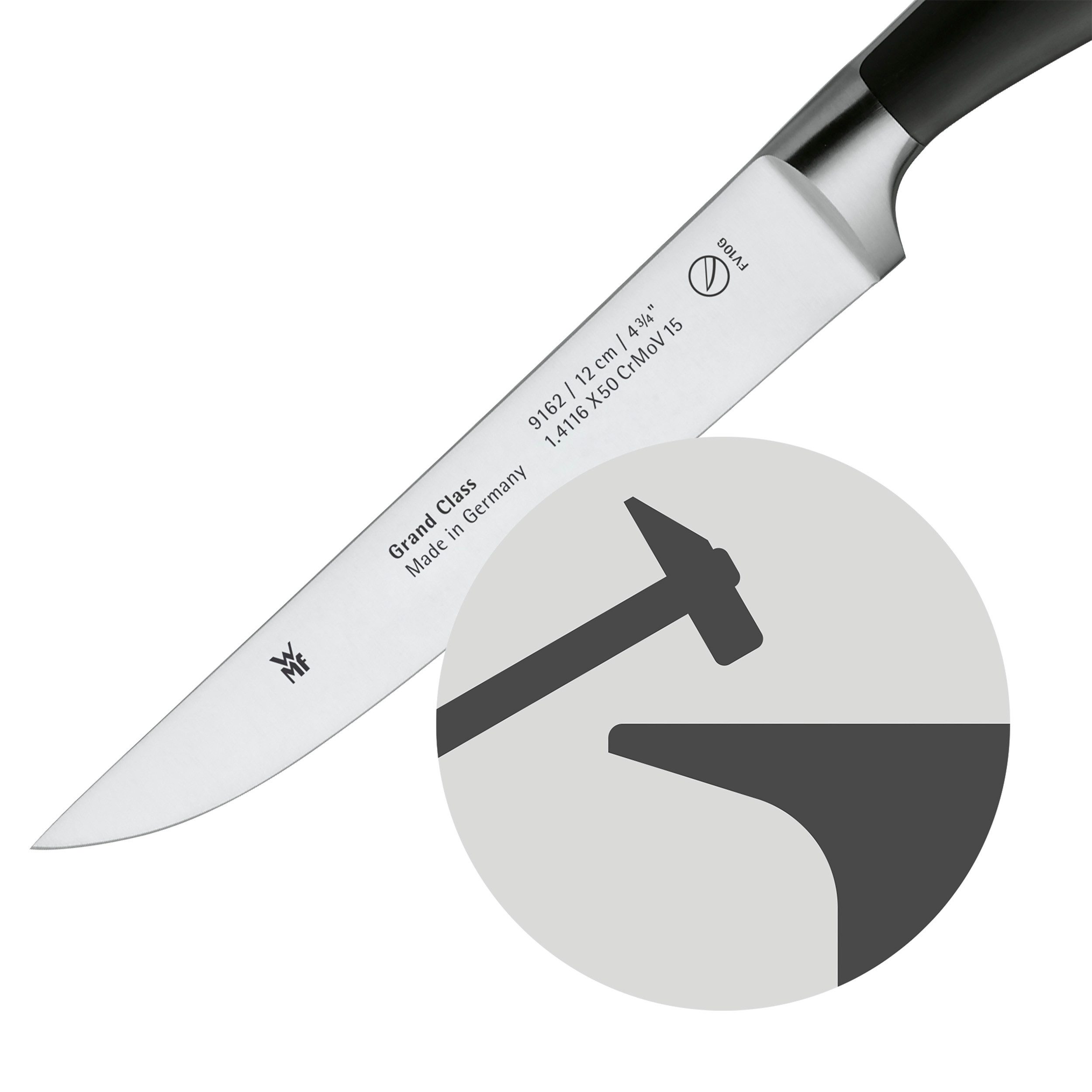 WMF Universalküchenmesser Grand Class, langanhaltende Schärfe, handgeschmiedeter Spezialklingenstahl