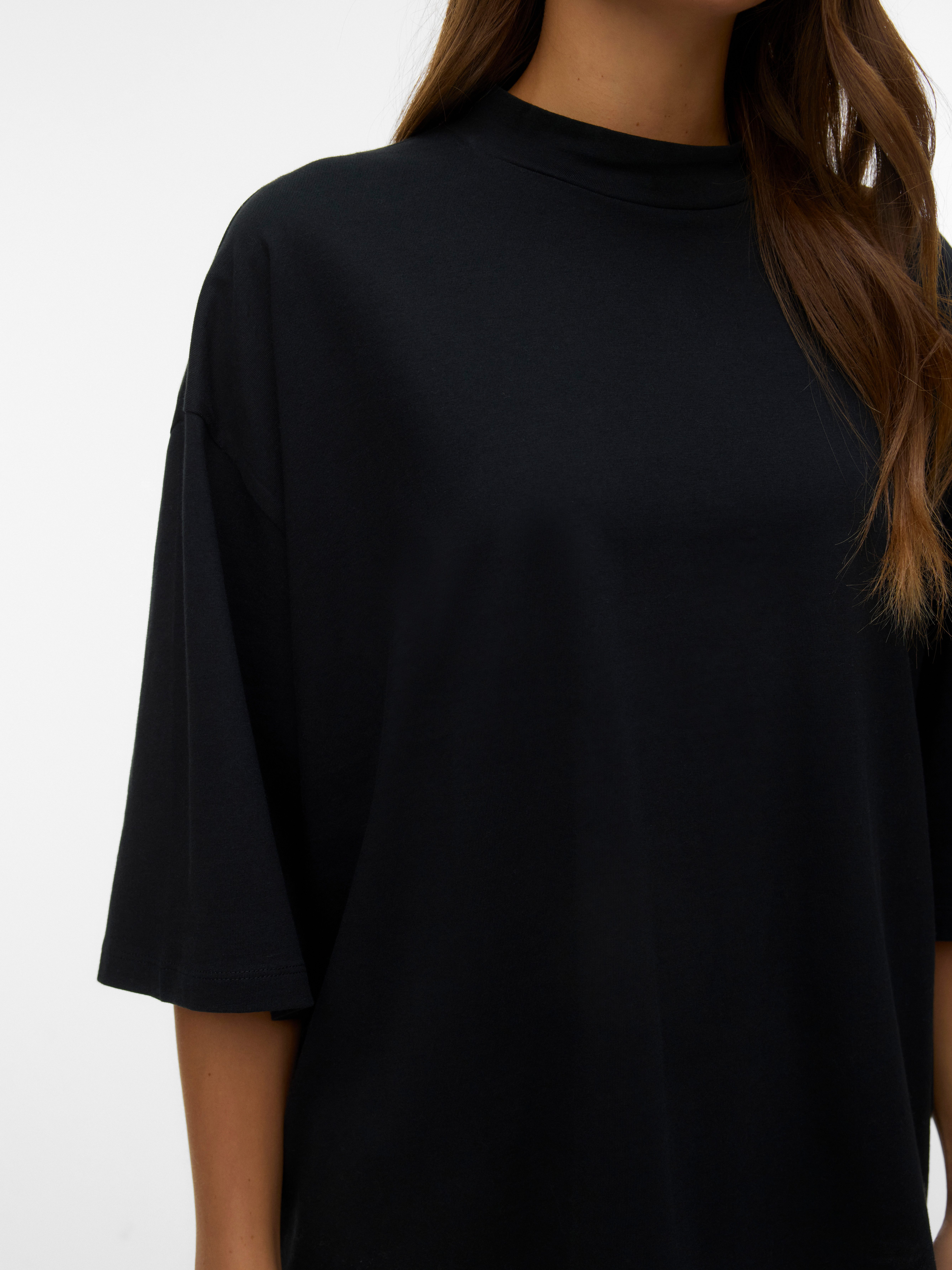 Vero Moda Kurzarmshirt VMMOLLY 3/4 TOP JRS NOOS Baumwolle, loose fit