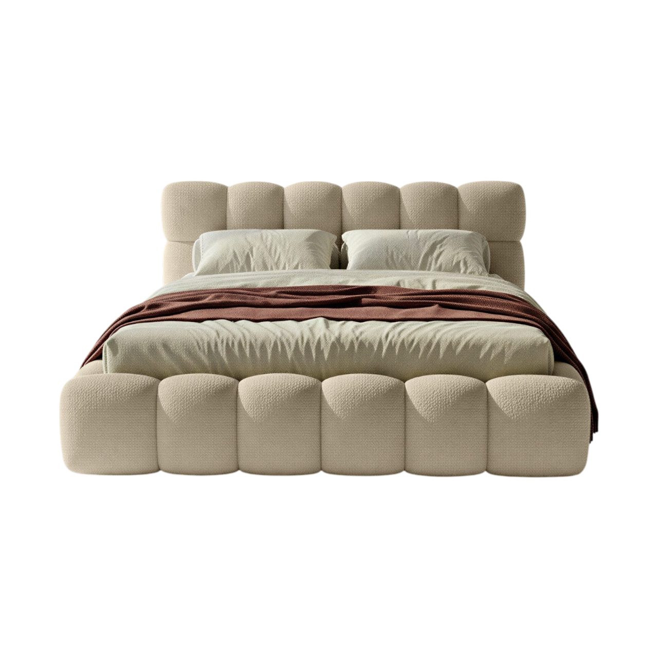thematys Polsterbett CLOUD mit Bettkasten 140x200 160x200 180x200 200x200cm (hochwertiger Cord-Stoff in vielen Farben Grafit Grau Weiß Beige Kreme, Inklusive La – Bild 5 von 5