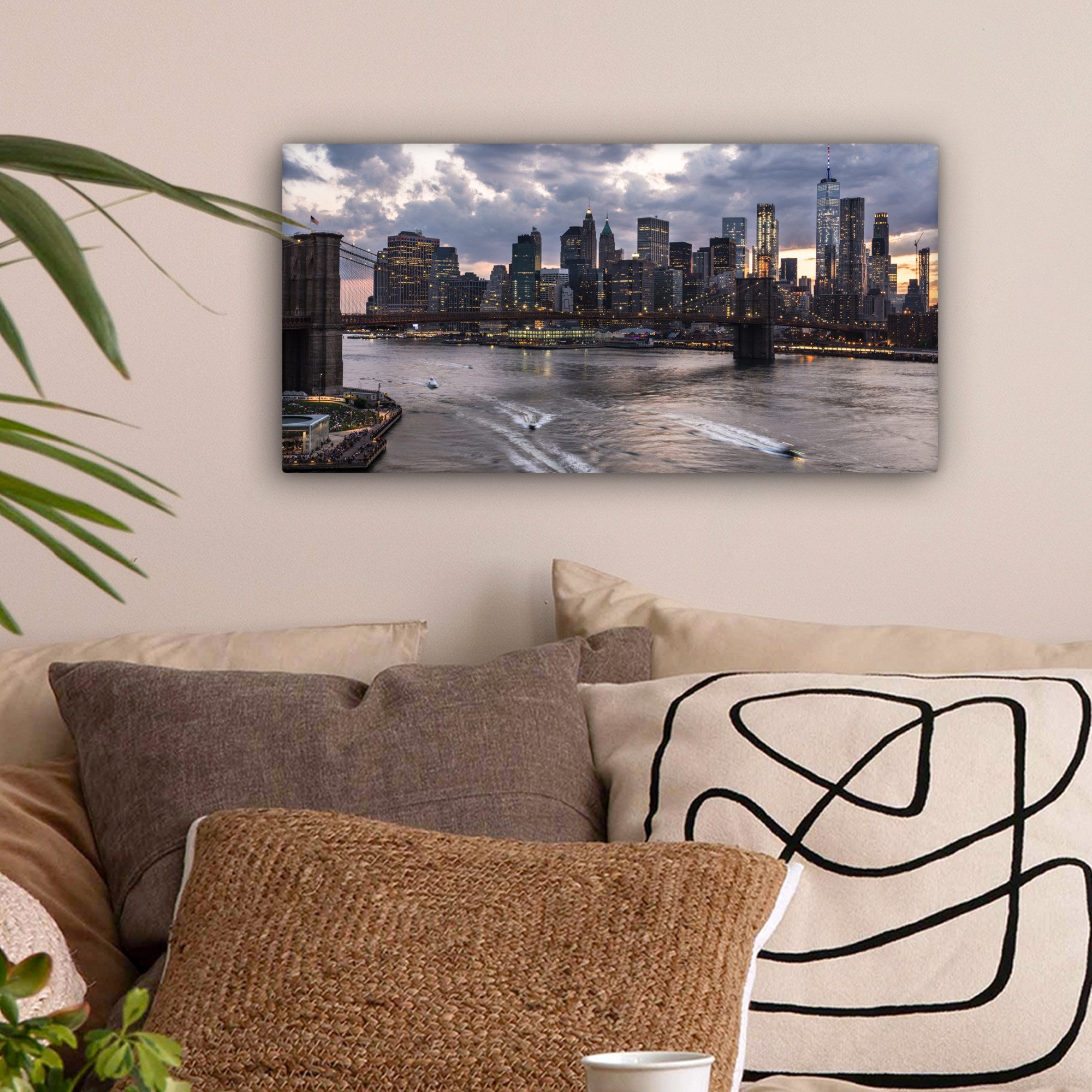 OneMillionCanvasses® Leinwandbild Panorama New York - günstig online kaufen