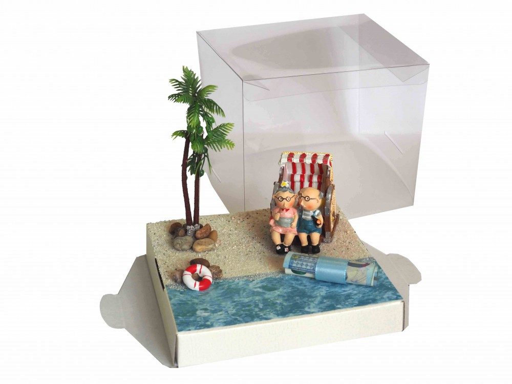 Geschenkbox Geldgeschenk Oma Opa Urlaub Geburtstag Goldhochzeit Silberhochzeit