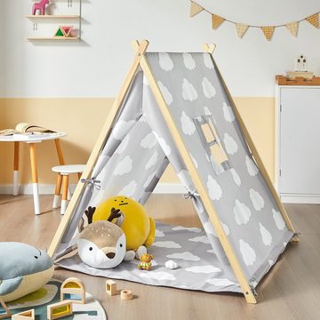 SoBuy Spielzelt OSS02-F Spielzelt Zelt für Kinder mit 2 Türen und einem Fenster Spielhaus