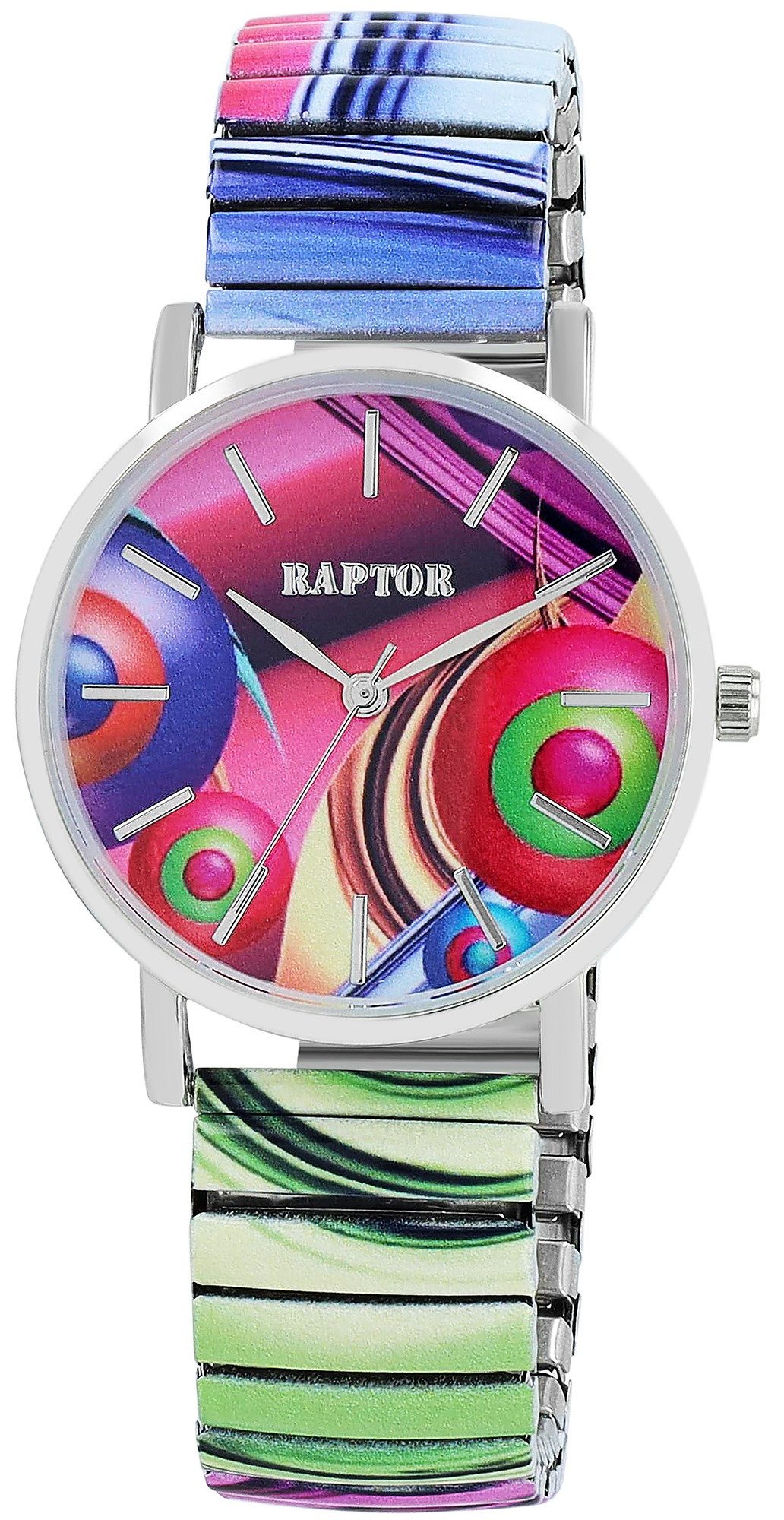 Raptor Quarzuhr Colorful Edition mit Edelstahlzugarmband, günstig online kaufen