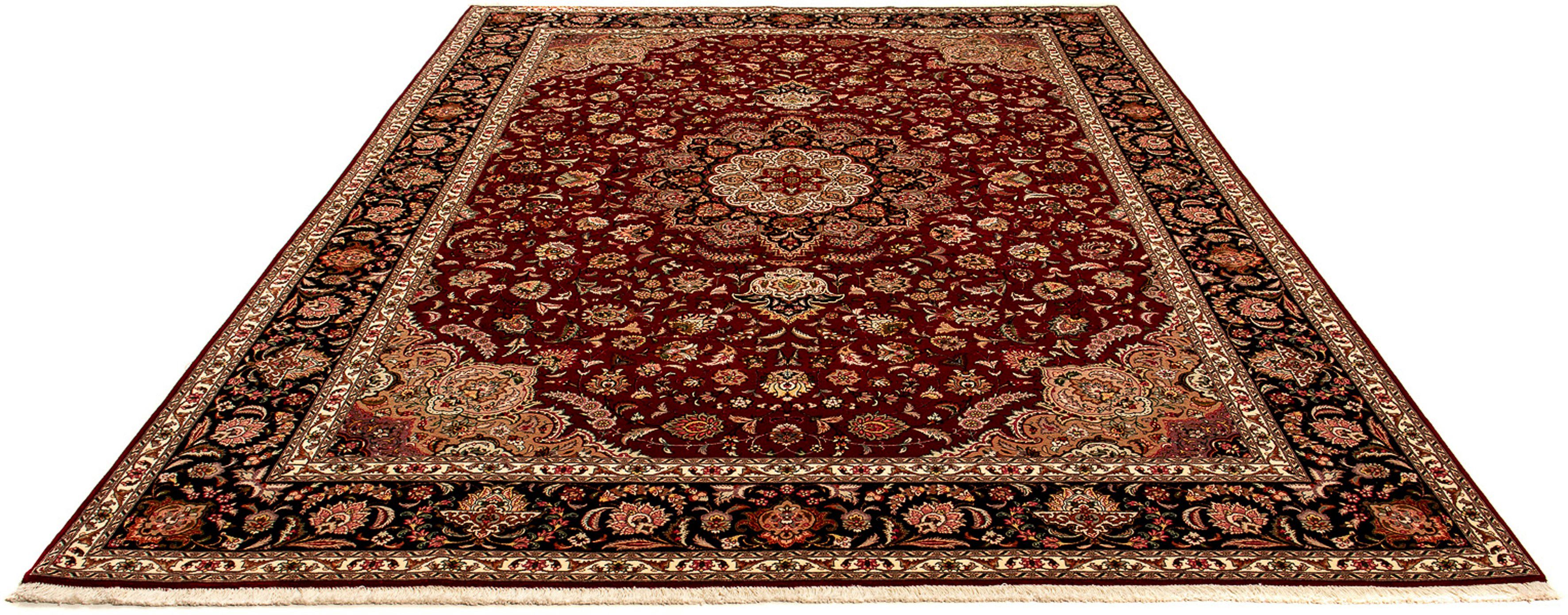 Orientteppich Perser - Täbriz - Royal - 342 x 251 cm - dunkelrot, morgenland, rechteckig, Höhe: 7 mm, Wohnzimmer, Handgeknüpft, Einzelstück mit Zertifikat
