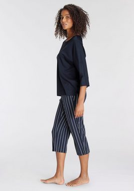 Schiesser Schlafanzug "Modern Nightwear" (2 tlg) in 3/4-Länge, seitliche Taschen