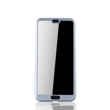 König Design Handyhülle Huawei P20, Huawei P20 Handyhülle 360 Grad Schutz Full Cover Silber