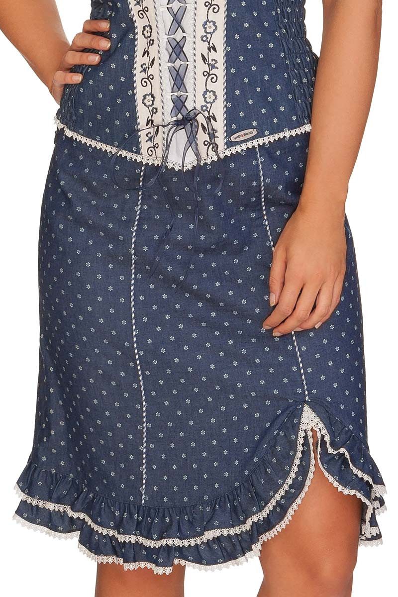 Spieth & Wensky Trachtenrock Trachtenrock - FELDA - blau