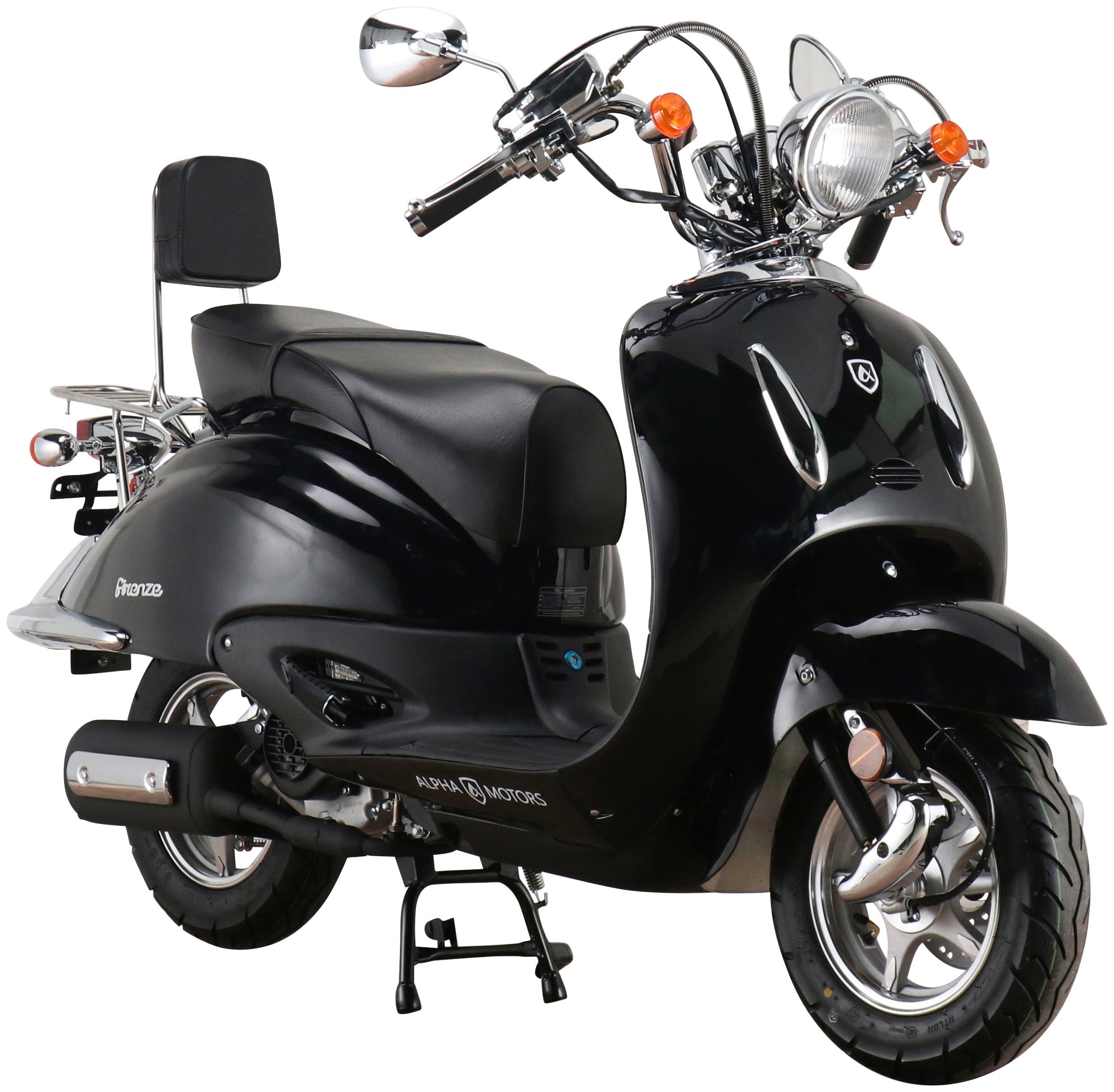 Firenze, 85 schwarz Motorroller 125 5, Euro Retro Motors Alpha ccm, km/h,