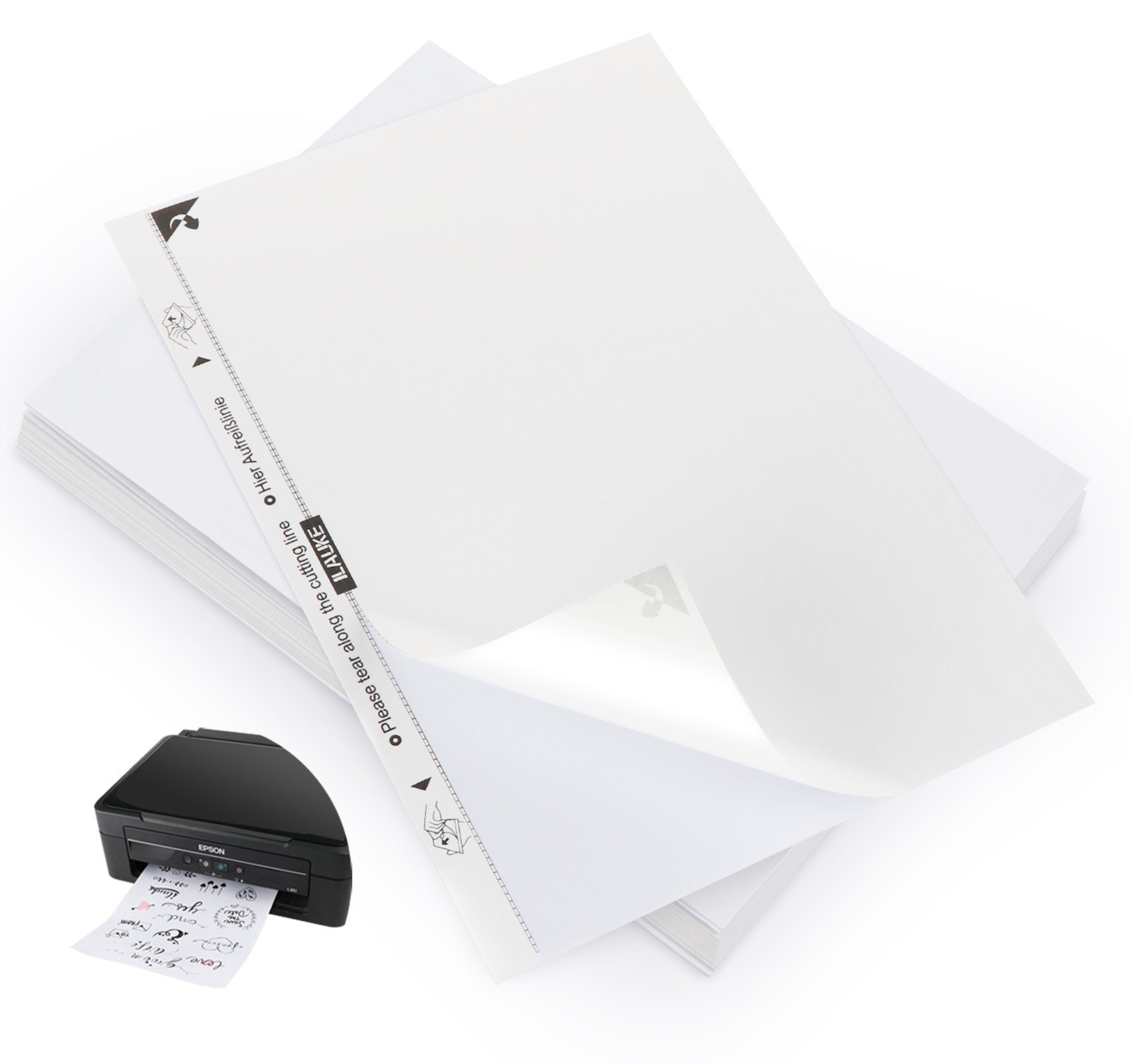 Homewit Etikettenpapier Universal Etiketten x 297 mm, Bedruckbare Selbstklebend, Wasserfest Stück 210 Weiß, Aufkleber 80 DIN A4