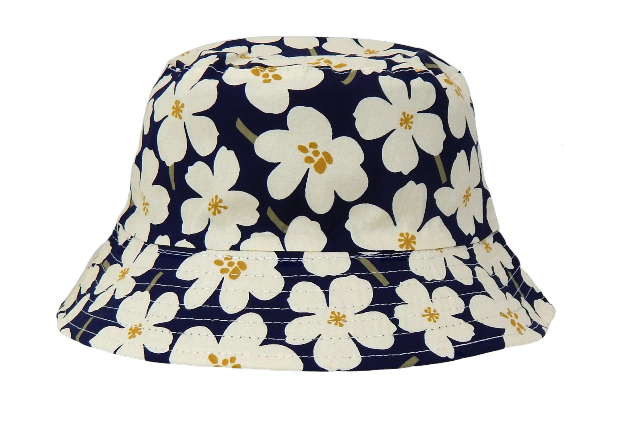 Ella Jonte Sonnenhut Bucket Hat Damen Wendehut Blumen-Muster Fischerhut