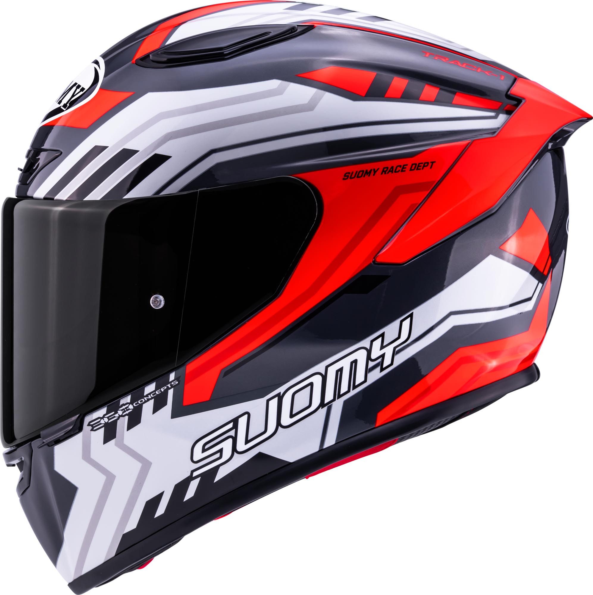 Suomy Motorradhelm Track-1 Framework Helm, antifog beschichtet,Notfallsystem-Polsterung (EQRS),geeignet für