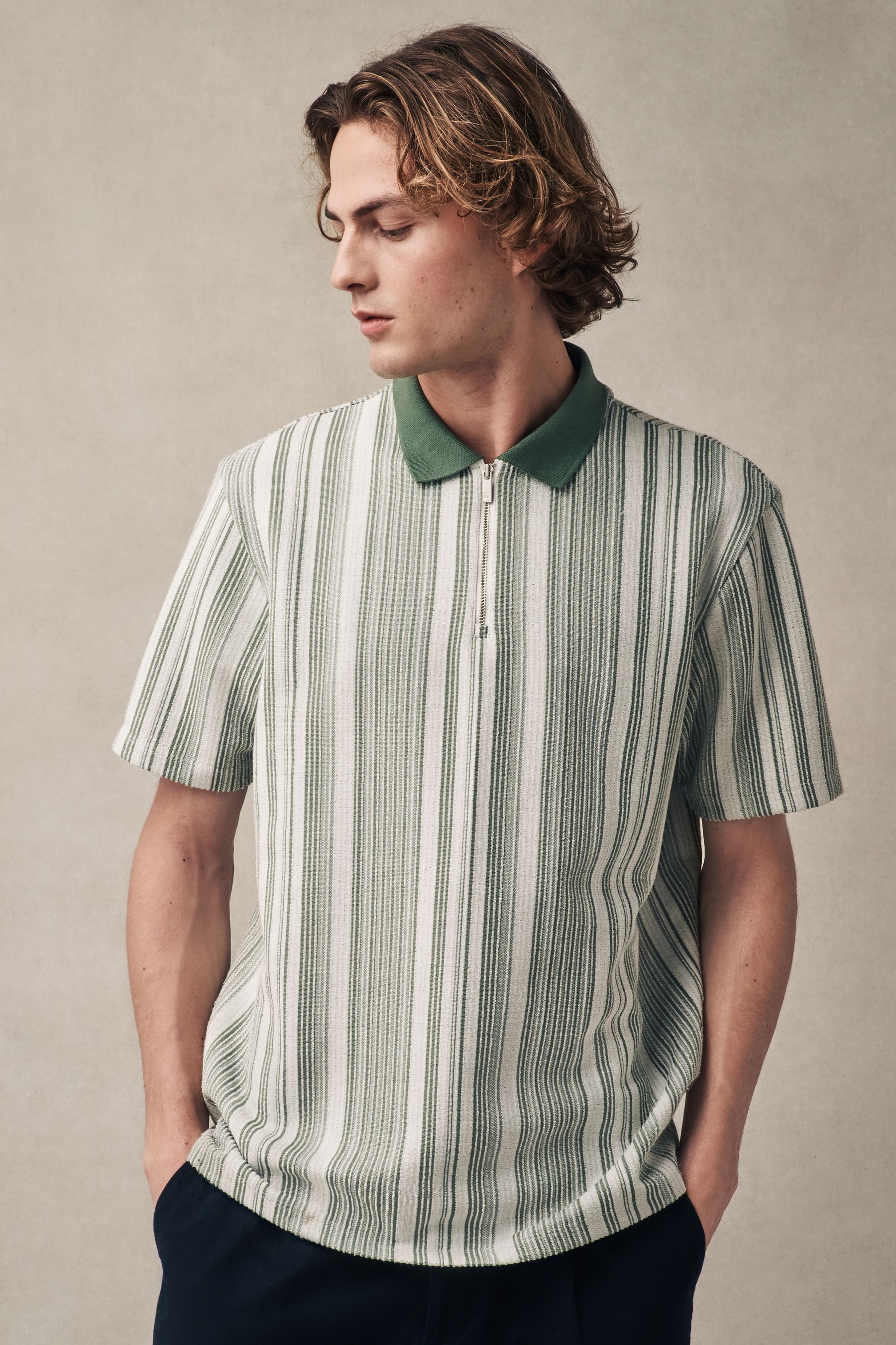 Next Poloshirt Poloshirt mit 1/4-RV und günstig online kaufen