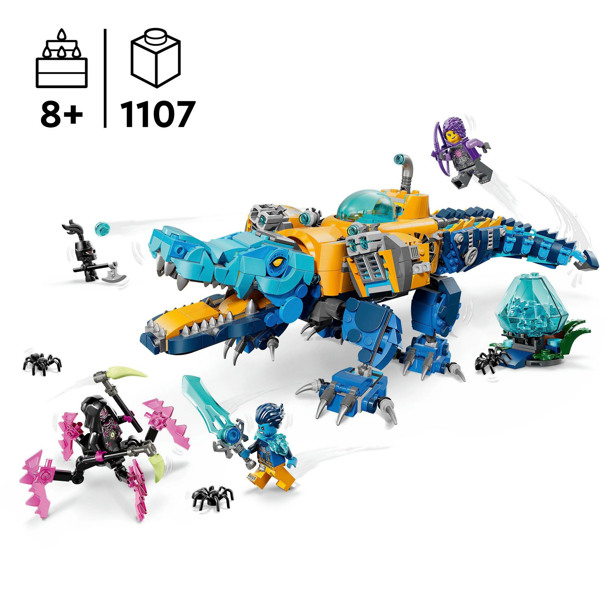 LEGO® Krokodil-U-Boot (71512), LEGO DREAMZzz Konstruktionsspielsteine, (1107 St), Made in Europe