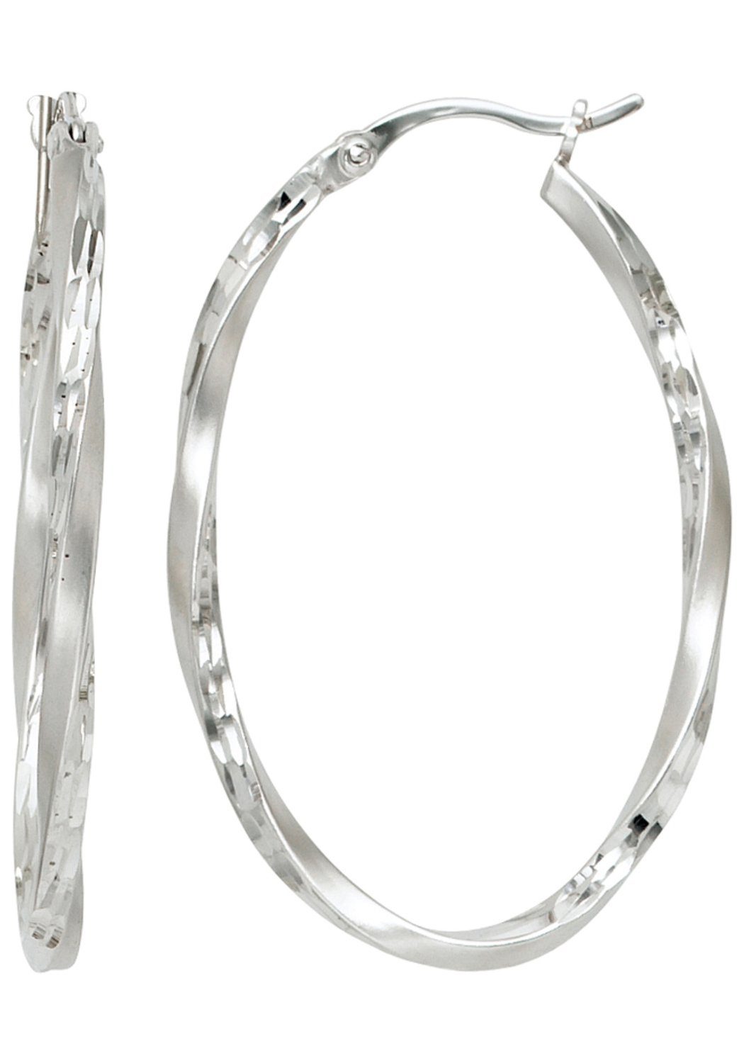 JOBO Paar Creolen, oval 925 Silber günstig online kaufen