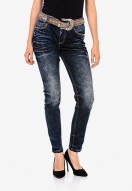 Cipo & Baxx Slim-fit-Jeans mit rockigen Nietendetails